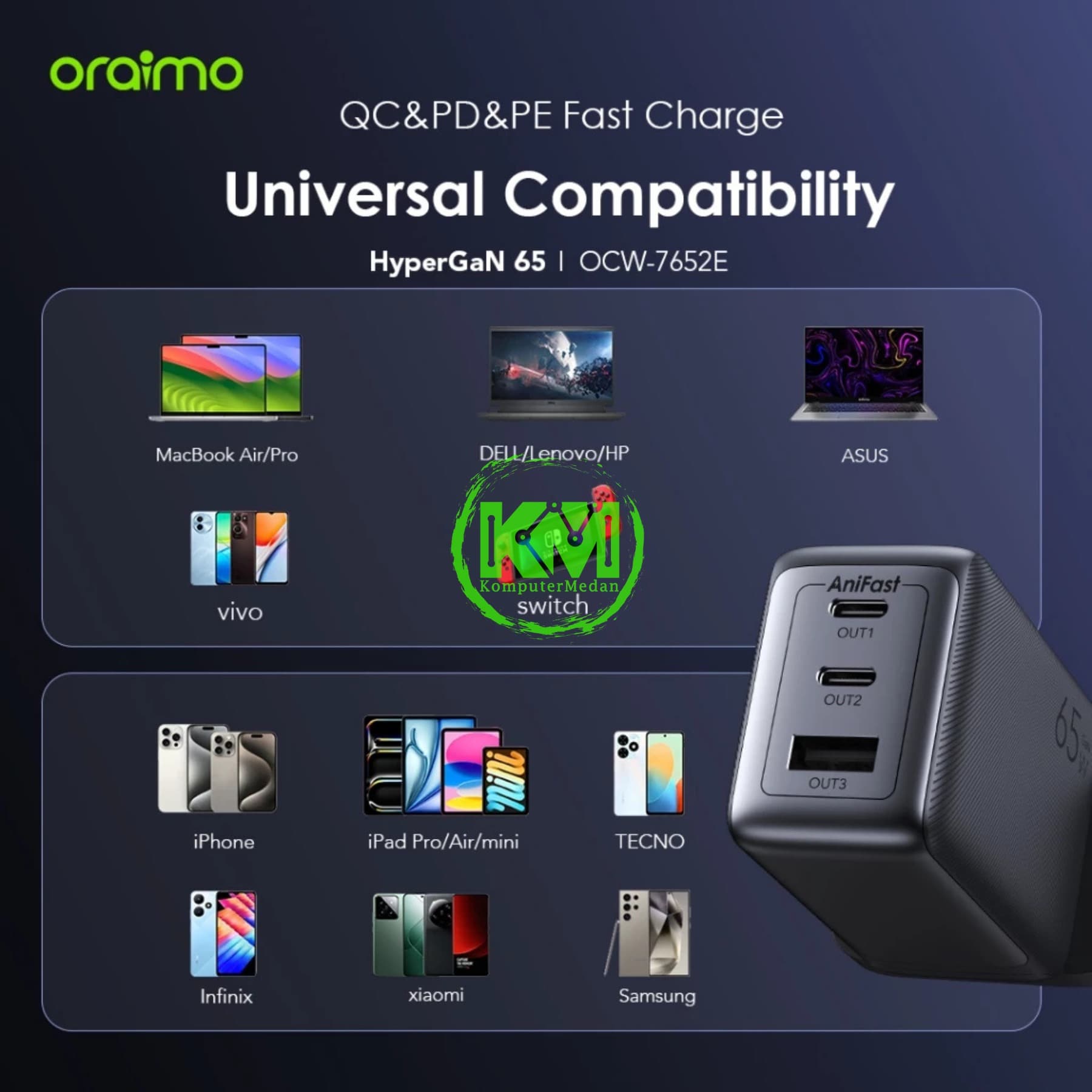 ORAIMO CHARGER OCW-7652E+116CC - Image 4