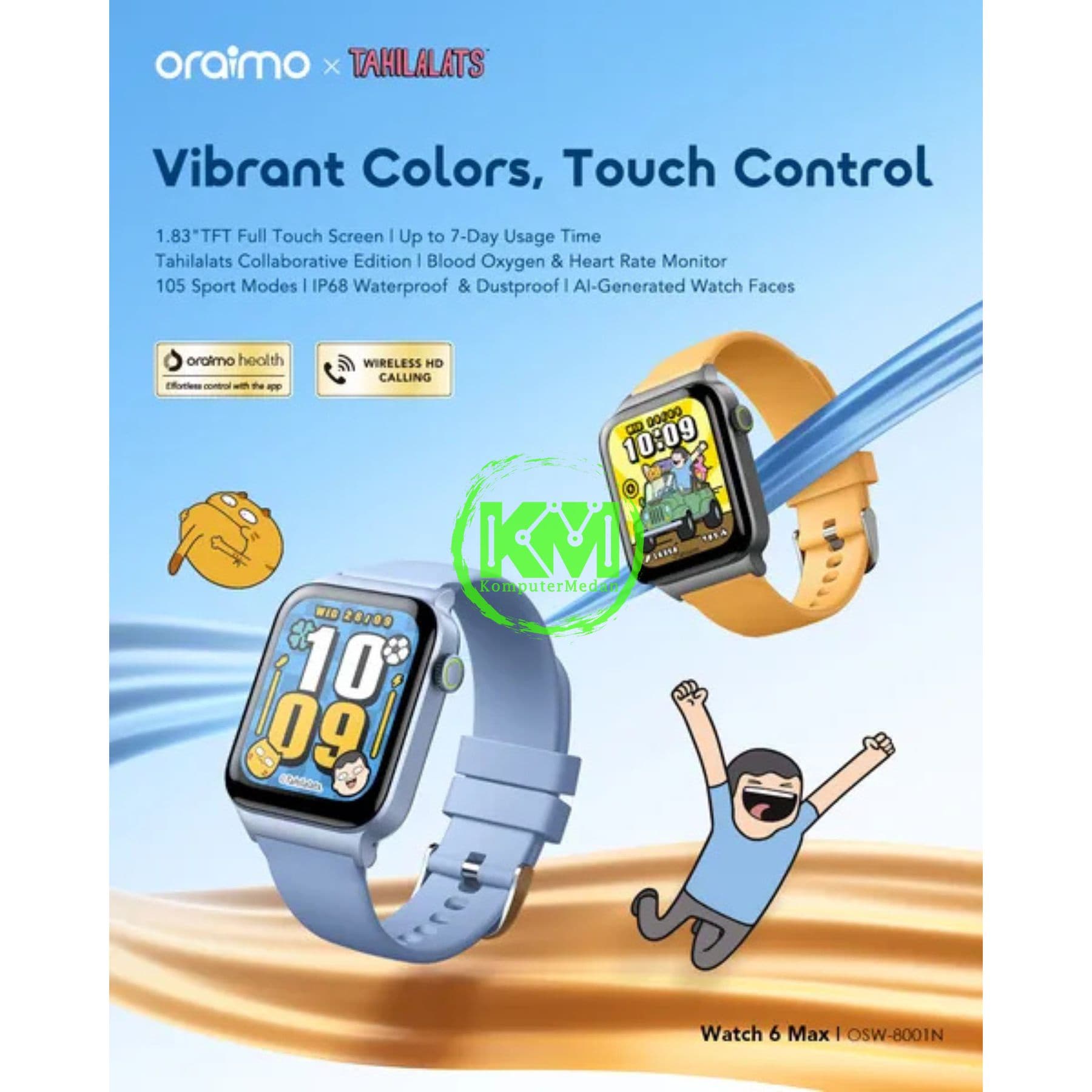ORAIMO SMART WATCH OSW-8001N ( YELLOW ) - Image 2