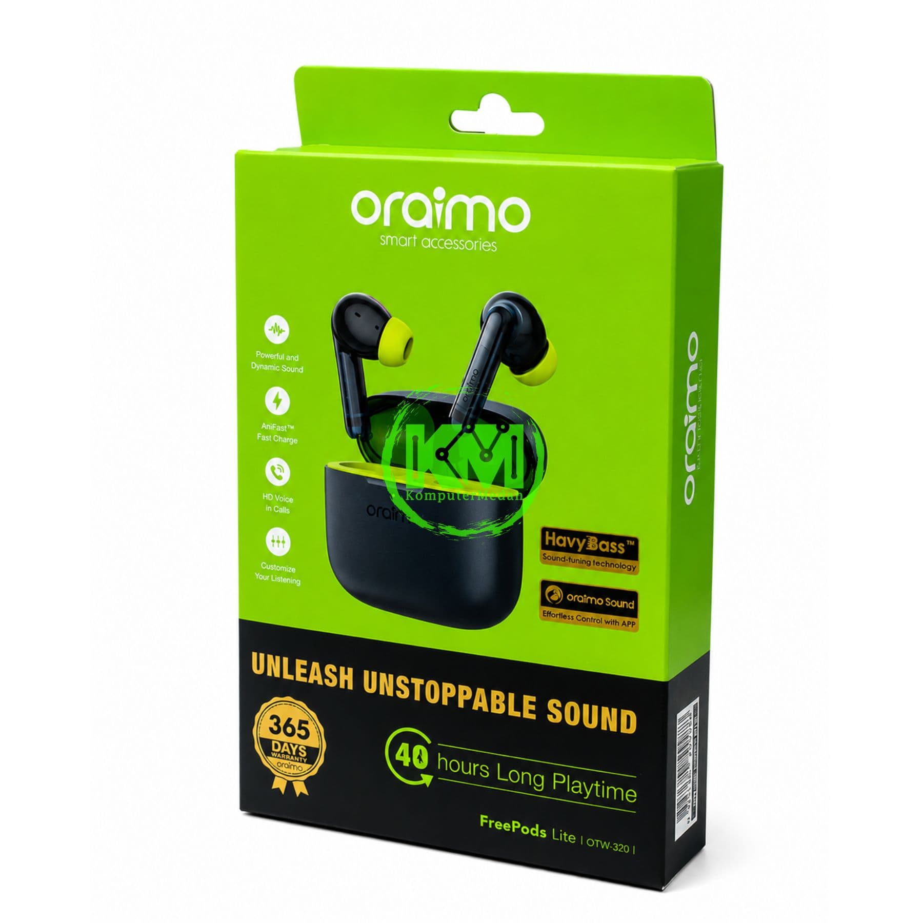 ORAIMO TWS BLUETOOTH EARPHONE OTW-330 ( BLUE ) - Image 1