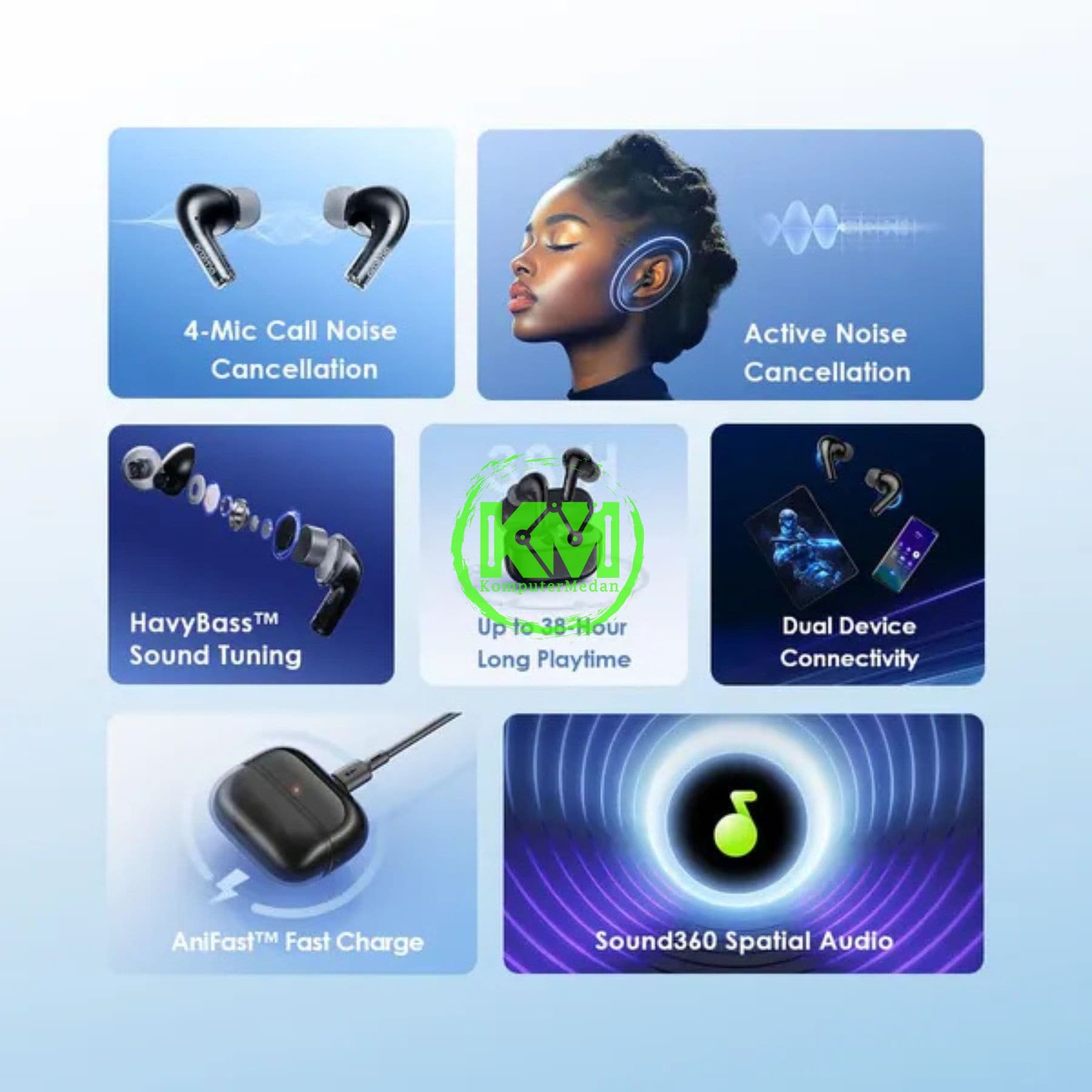 ORAIMO TWS BLUETOOTH EARPHONE OTW-625 ( LIGHT GOLD ) - Image 3