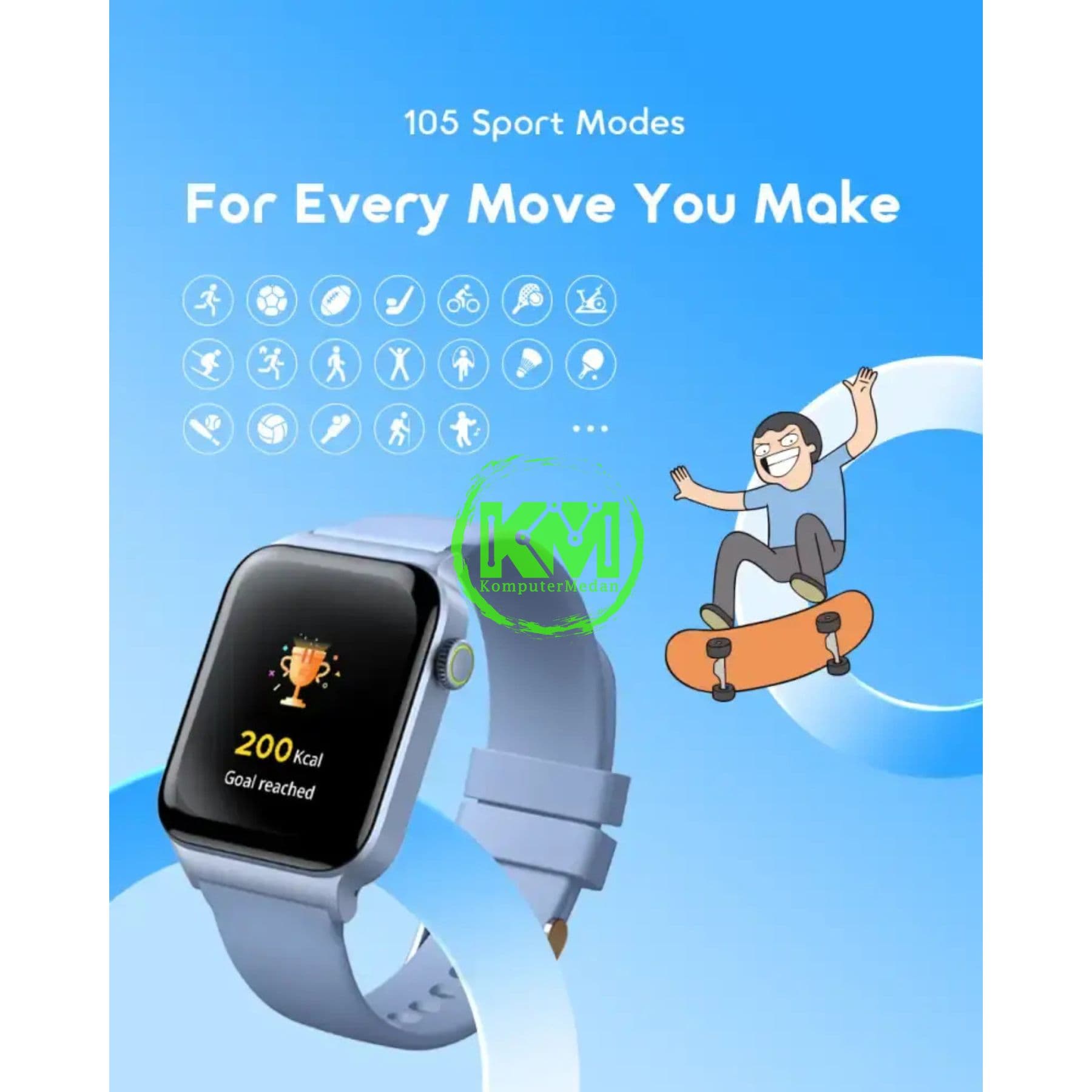 ORAIMO SMART WATCH OSW-8001N ( BLUE ) - Image 3