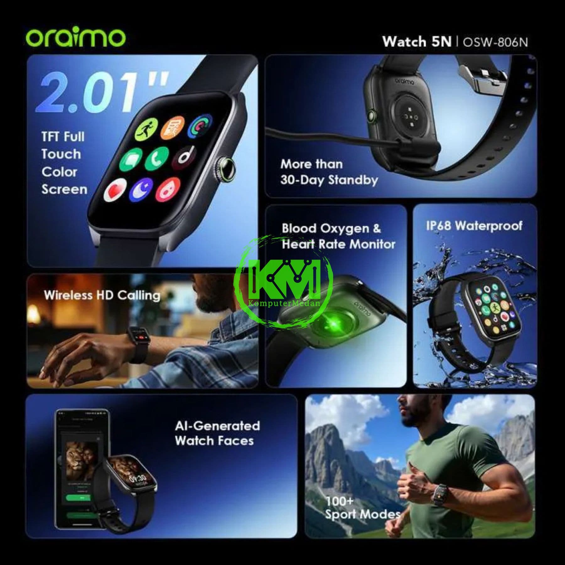 ORAIMO SMART WATCH OSW-806N - Image 6