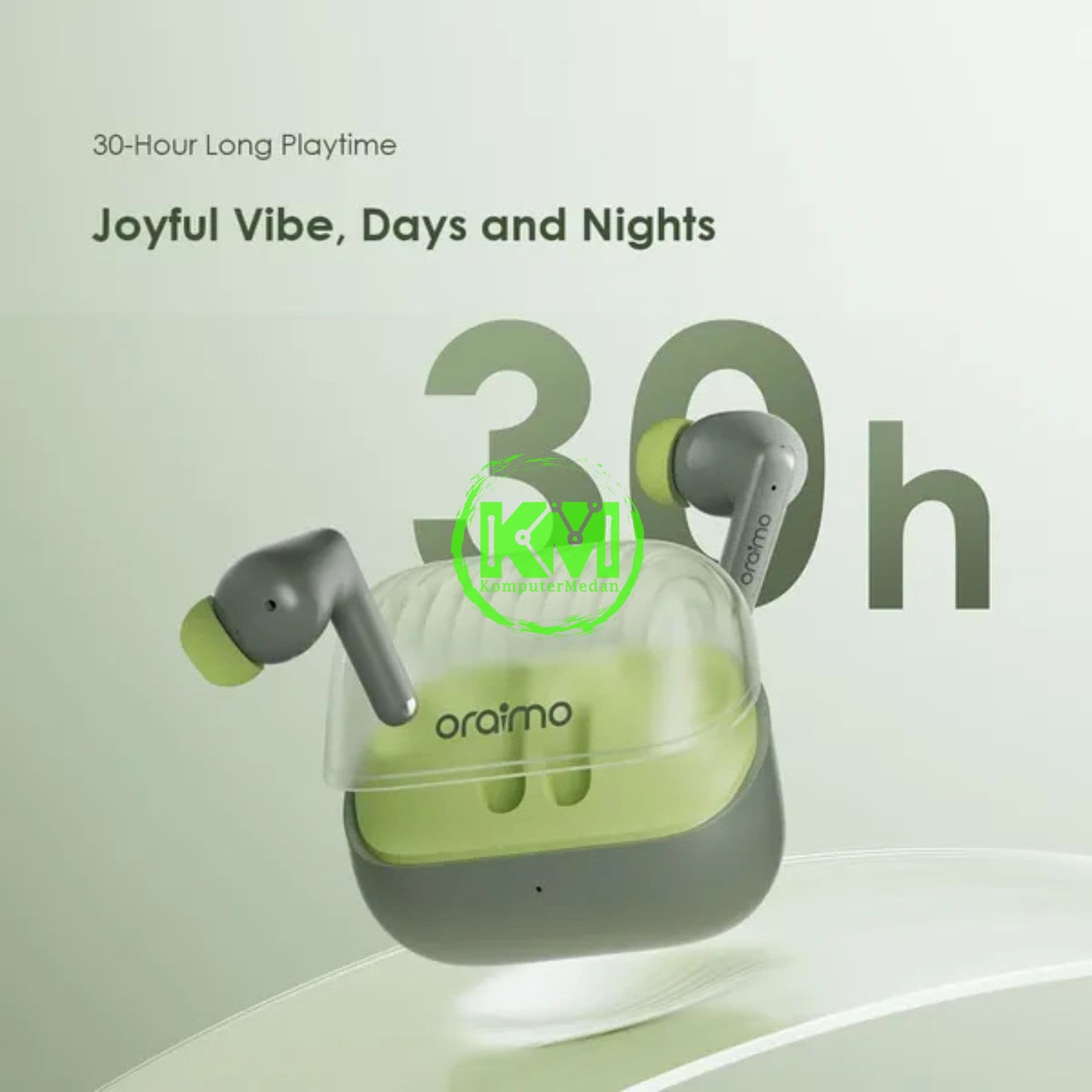 ORAIMO TWS BLUETOOTH EARPHONE OTW-323 ( GREEN ) - Image 2