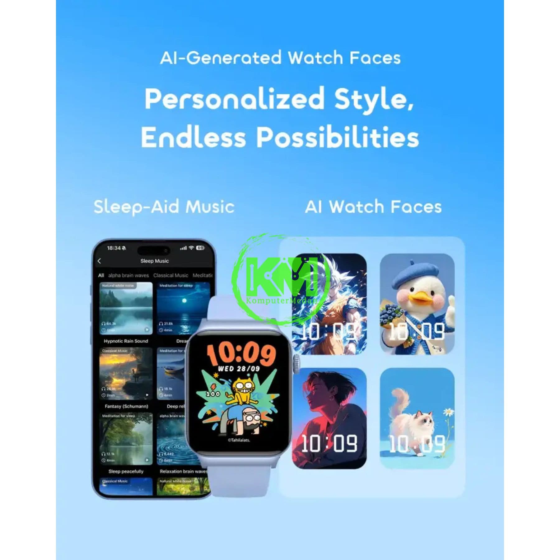ORAIMO SMART WATCH OSW-8001N ( BLUE ) - Image 2