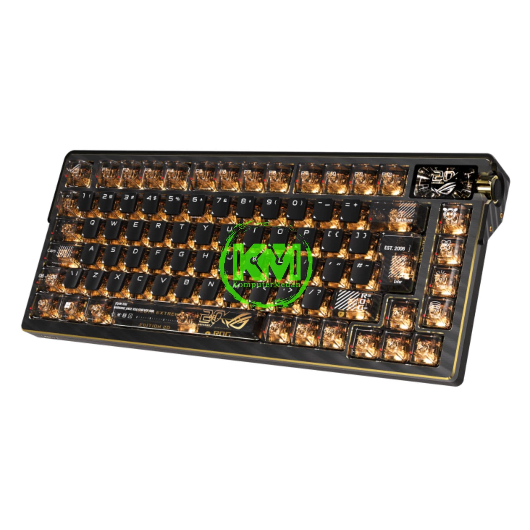 ASUS KEYBOARD M709 ROG AZOTH EXTREME E20/NXSW/US/PBT/KB, ROG NX MECHANICAL - GOLD ON BLACK - Image 6