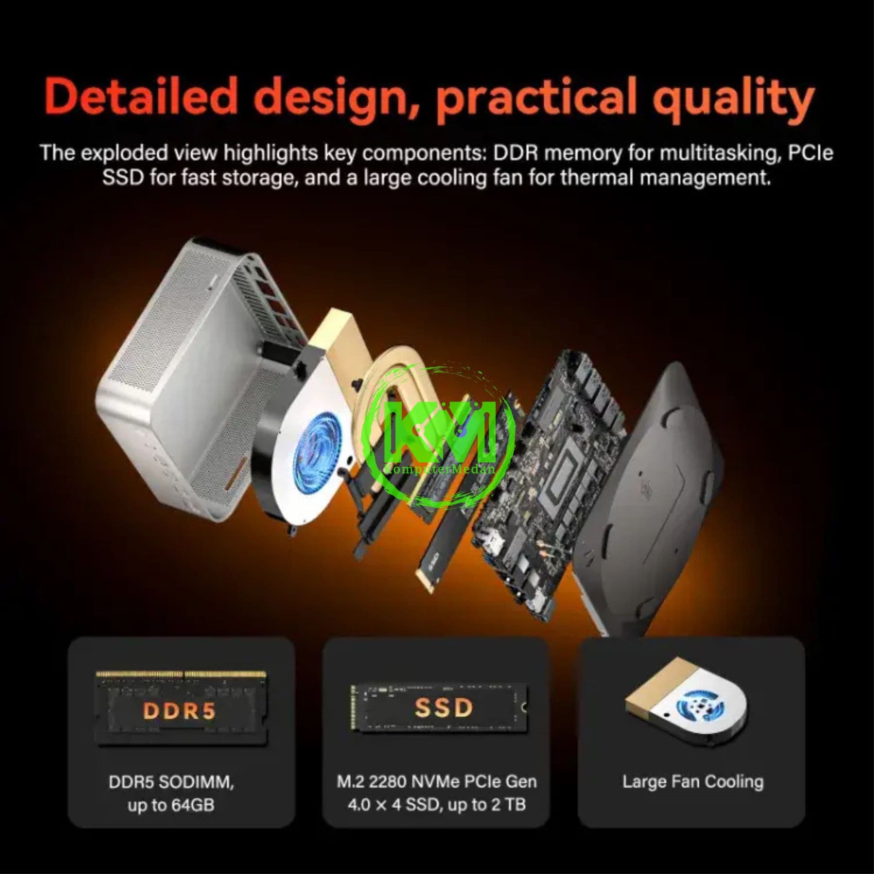 GEEKOM A7 MAX RYZEN 9 7940HS-16GB/1TB MINI PC - Image 6