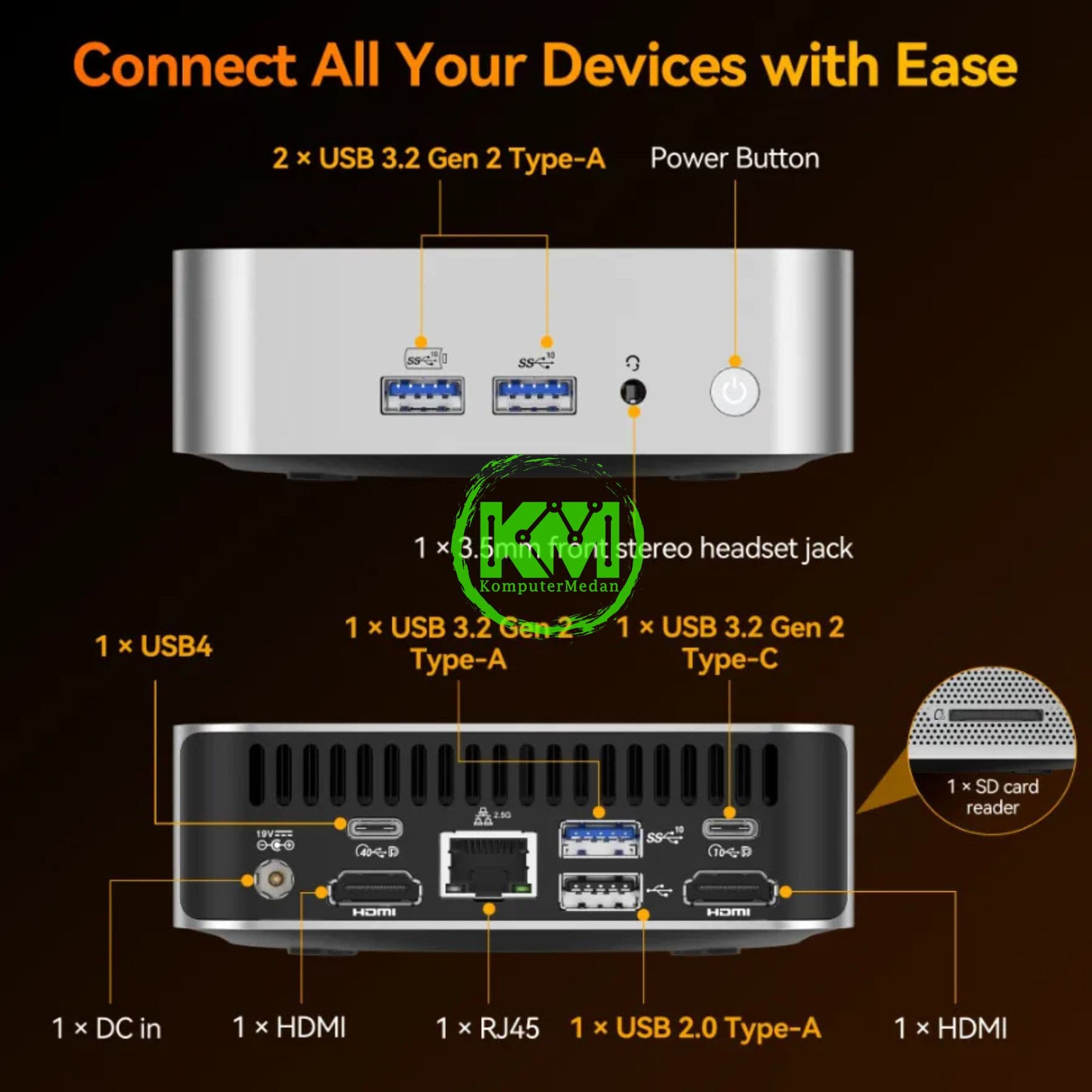 GEEKOM A8 RYZEN 9 8945HS-32GB/1TB MINI PC - Image 7