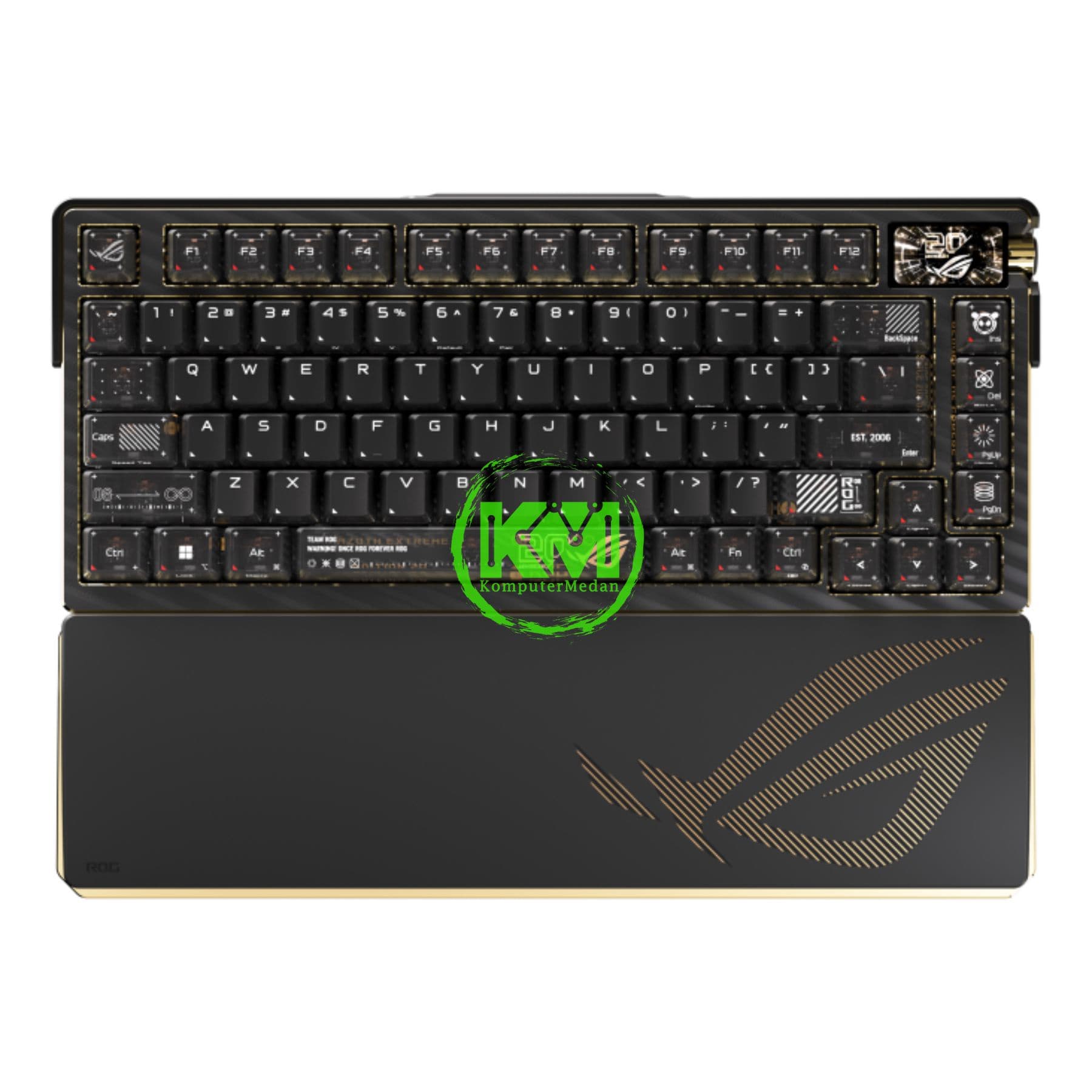 ASUS KEYBOARD M709 ROG AZOTH EXTREME E20/NXSW/US/PBT/KB, ROG NX MECHANICAL - GOLD ON BLACK - Image 5