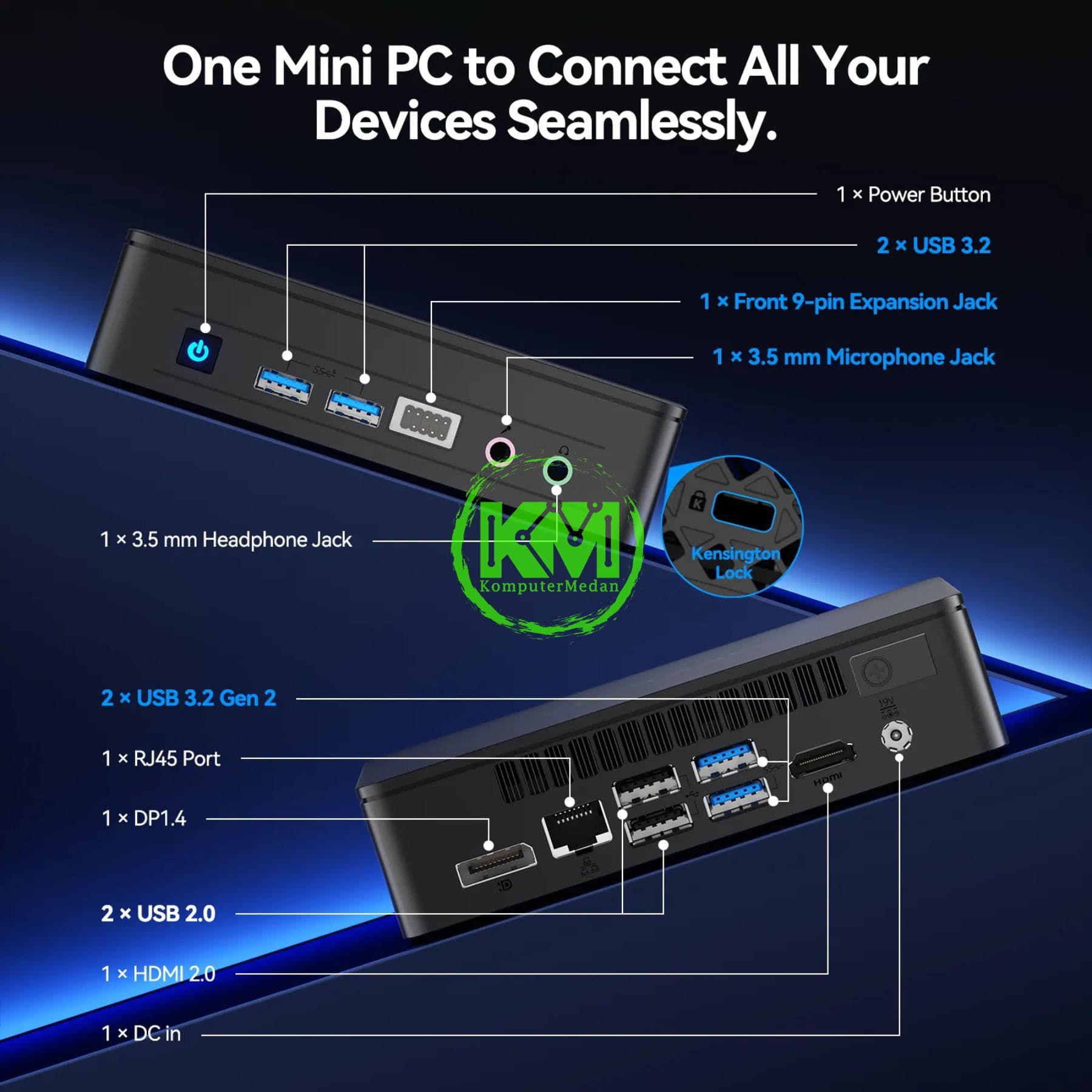 GEEKOM MINI AIR 12 LITE INTEL N95-8GB/256GB MINI PC - Image 6