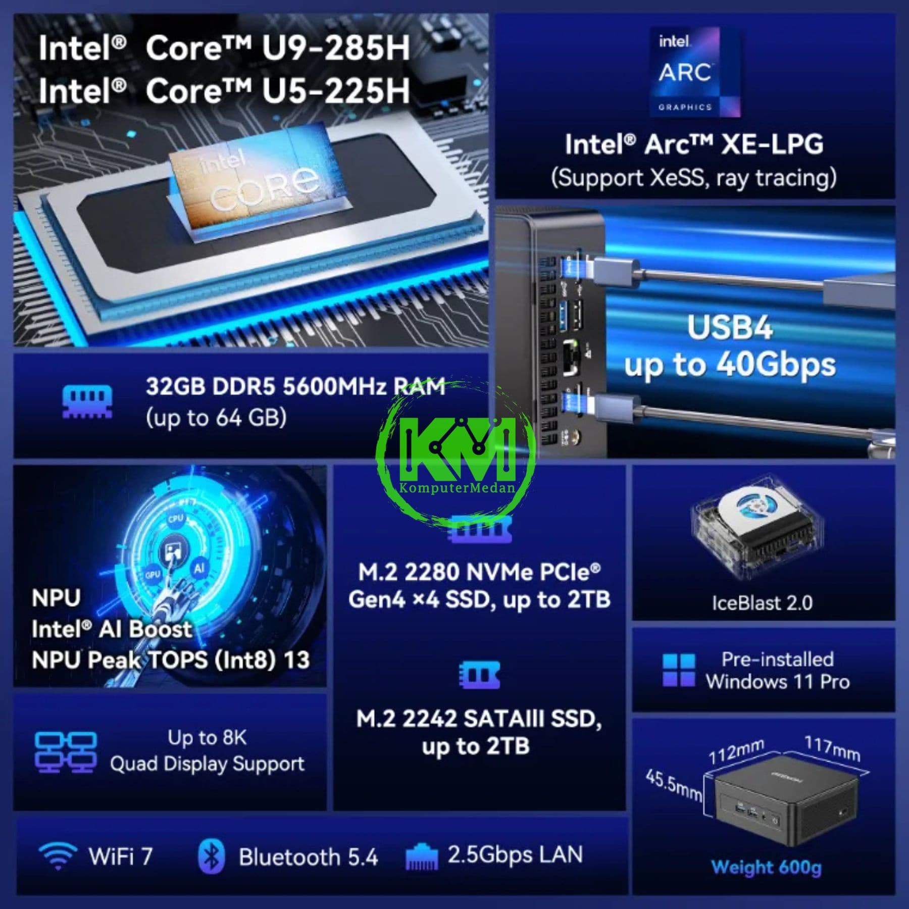 GEEKOM IT15 INTEL ULTRA 9 285H-32GB/1TB - Image 8