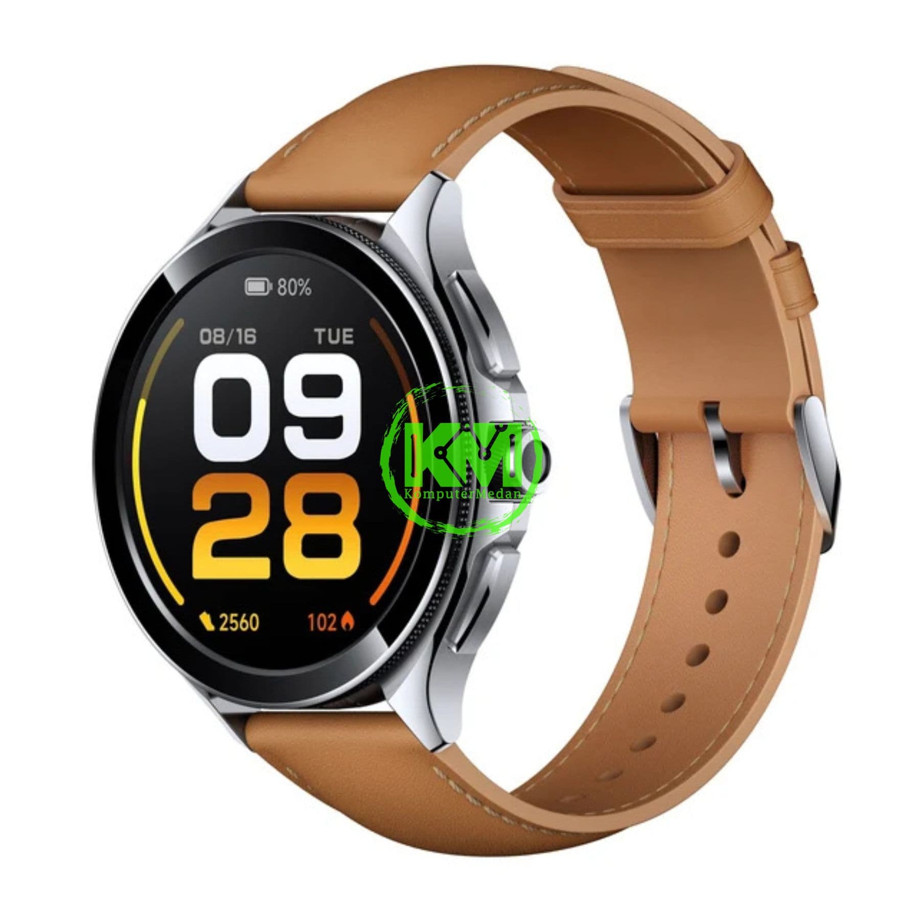 XIAOMI WATCH BROWN LEATHER STRAP - Image 2