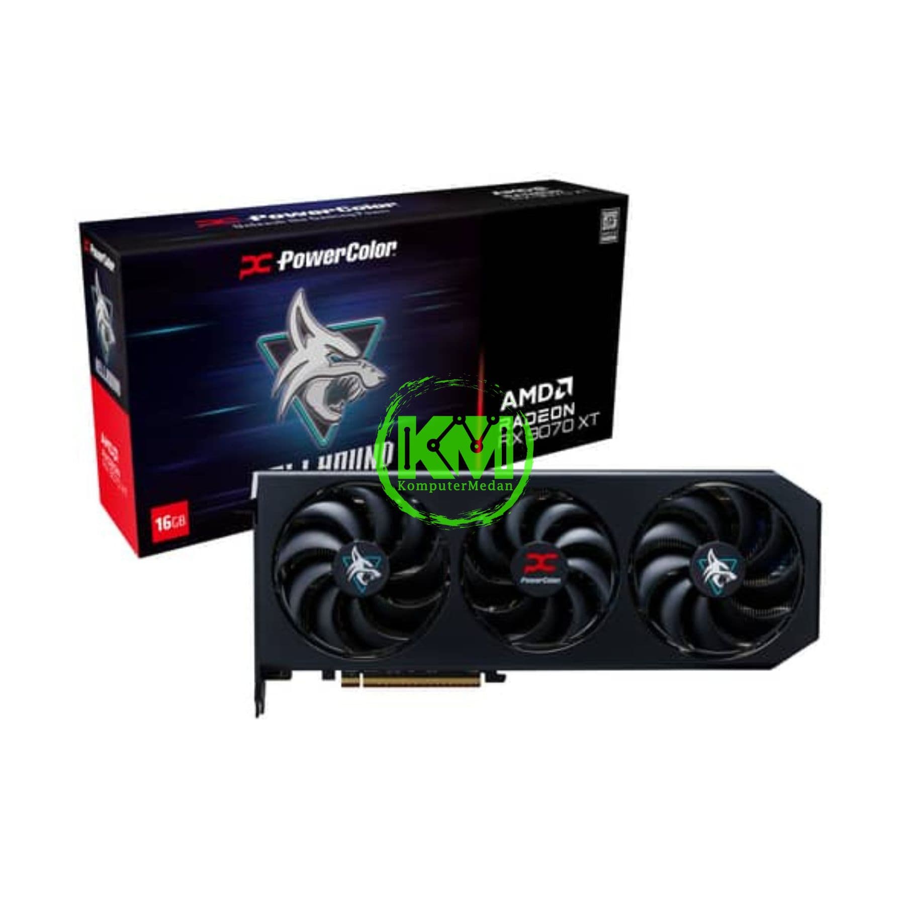 POWERCOLOR RADEON RX 9070XT HELLHOUND 16GB GDDR6 - Image 1