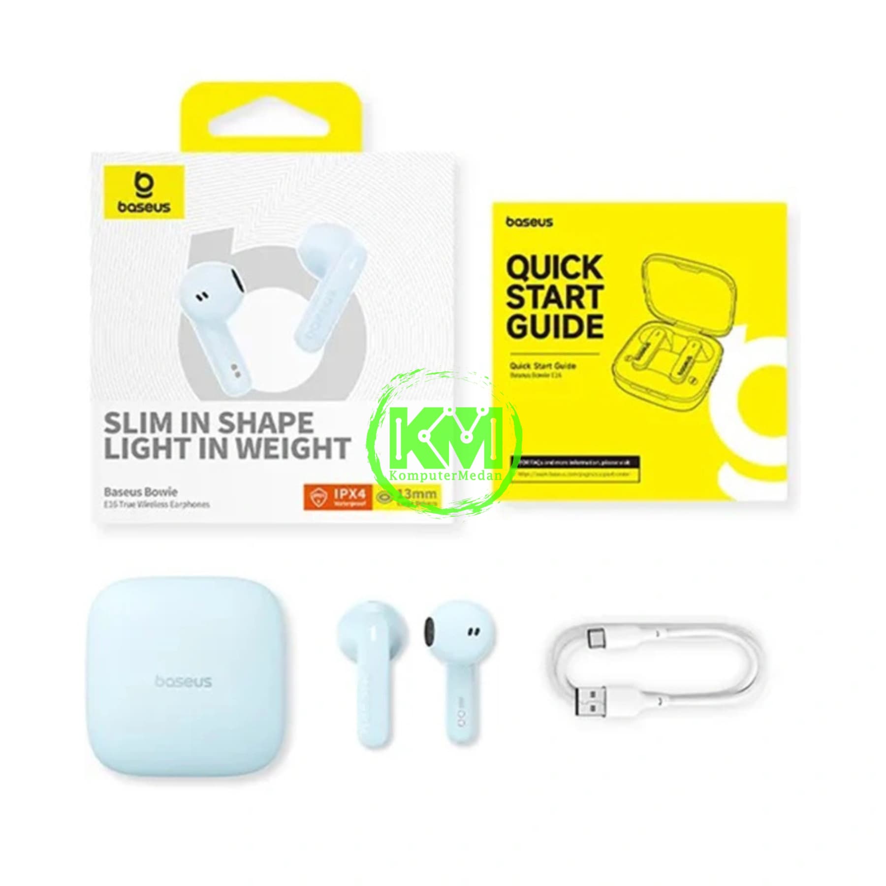 BASEUS BOWIE E16 TRUE WIRELESS EARPHONES GALAXY BLUE - Image 3