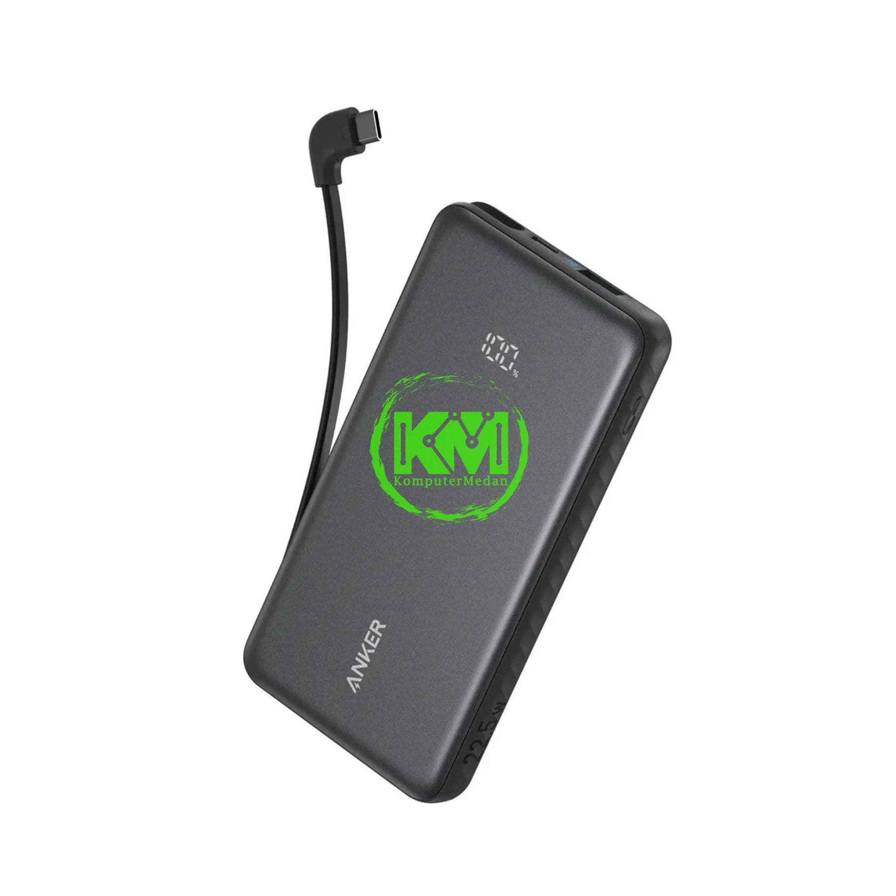 ANKER ZOLO POWER BANK 20000MAH 22.5W BUILT-IN USB-C CABLE A110E BLACK