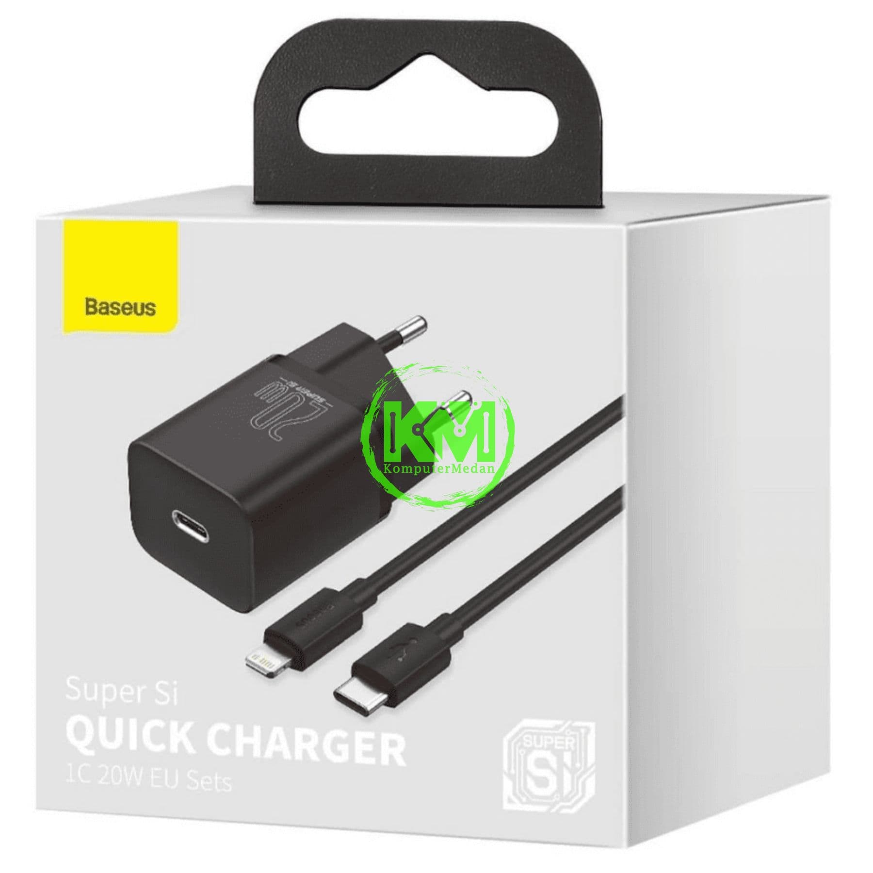 BASEUS SUPER SI QUICK CHARGER 1C 20W EU SETS BLACK