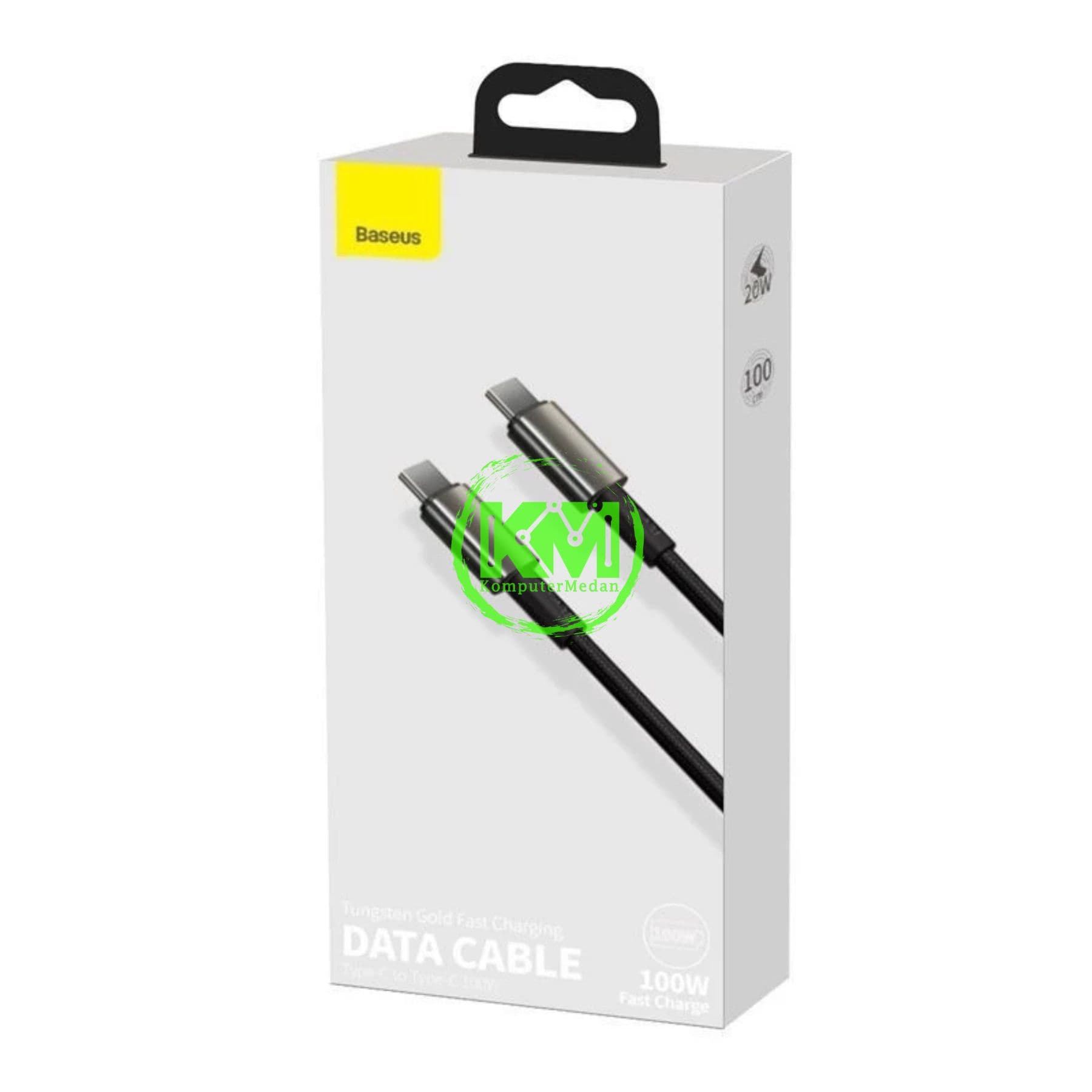 BASEUS TUNGSTEN GOLD FAST CHARGING DATA CABLE TYPE-C TO TYPE-C 100W 1M BLACK