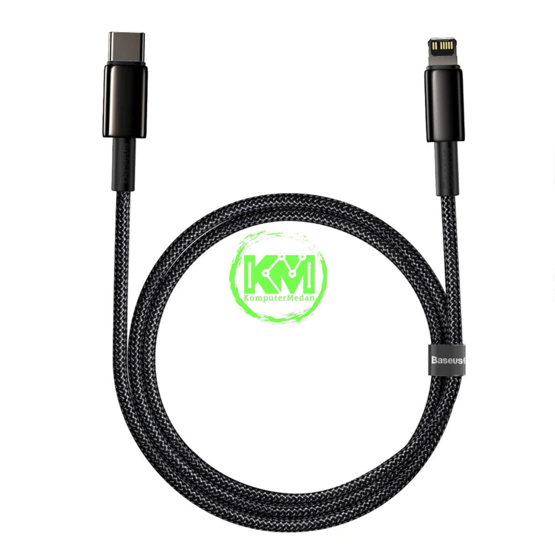 BASEUS TUNGSTEN GOLD FAST CHARGING DATA CABLE TYPE-C TO IP PD 20W 2M BLACK