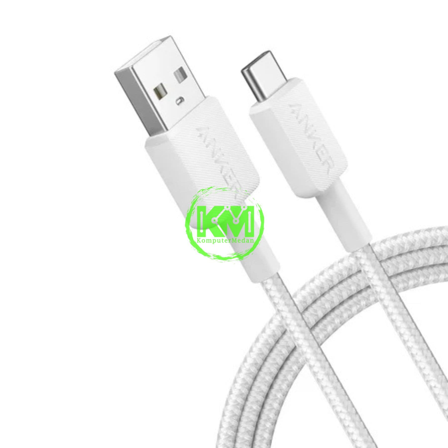 ANKER 322 USB-A TO USB-C CABLE (3FT BRAIDED) - A81H5 WHITE - Image 3