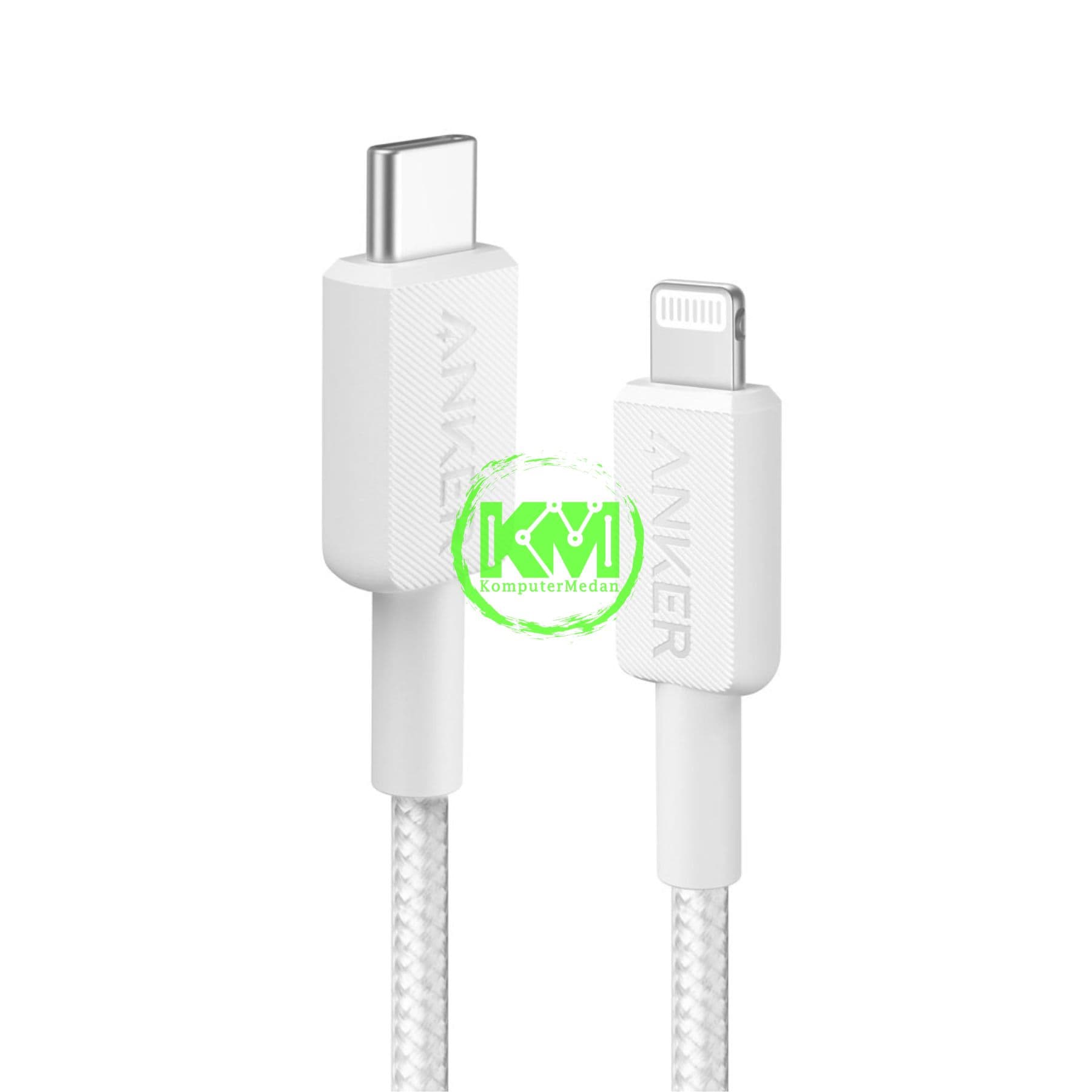 ANKER 322 USB-C TO LIGHTNING CABLE (6FT BRAIDED WHITE) - A81B6 WHITE - Image 2