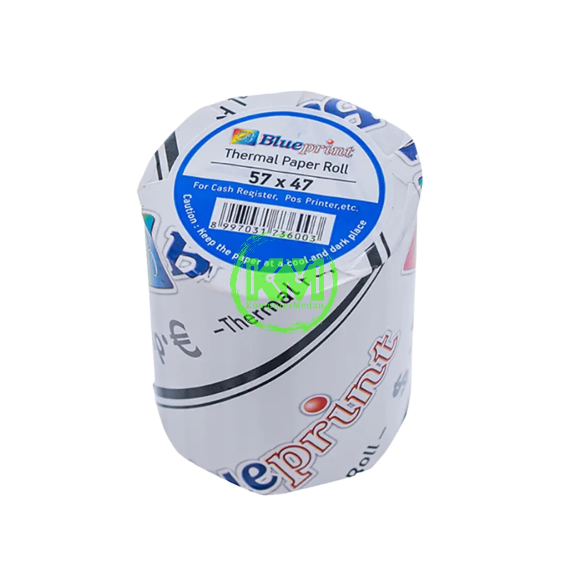 BLUEPRINT THERMAL PAPER ROLL 57x47 (KERTAS TEBAL, HASIL LEBIH HITAM)