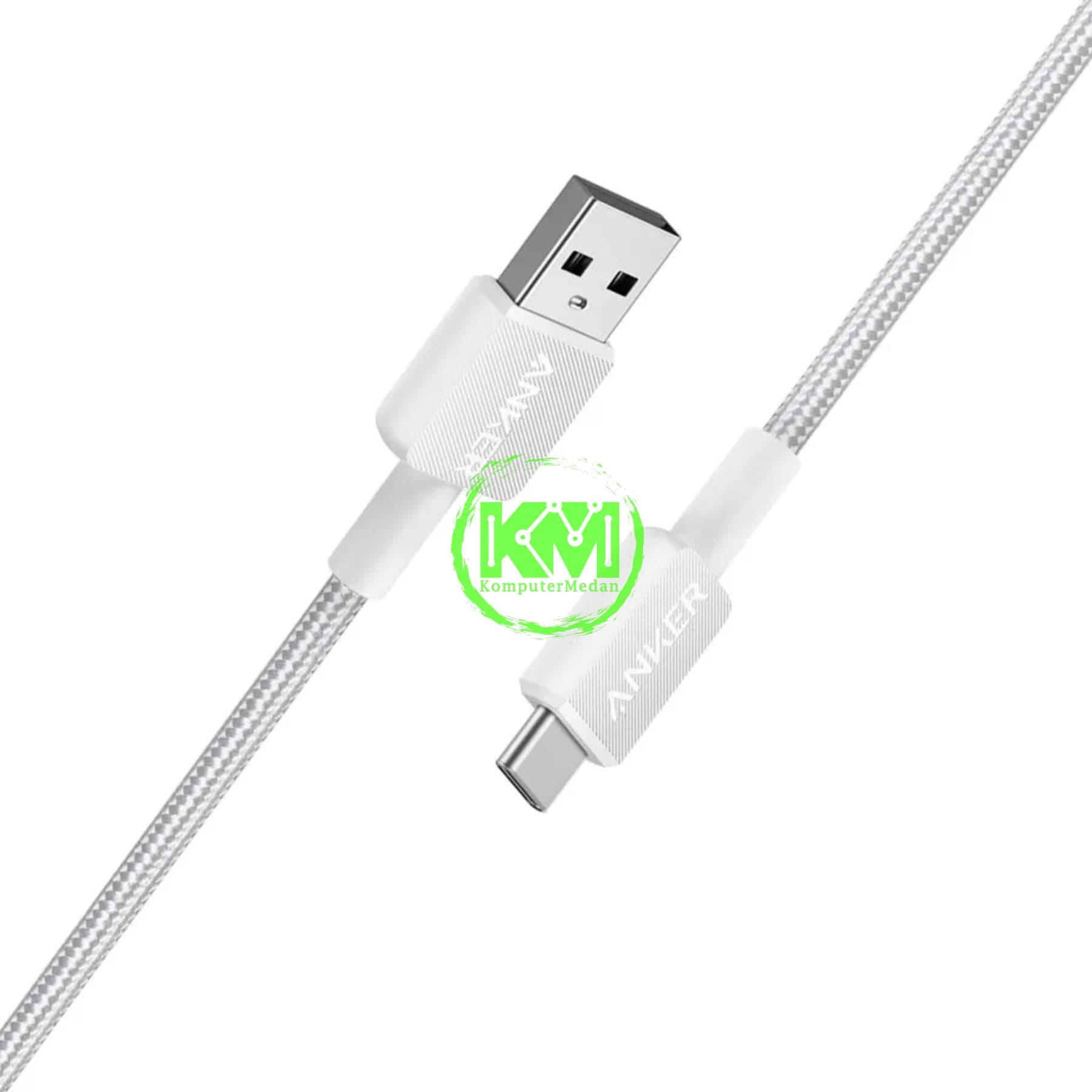 ANKER 322 USB-A TO USB-C CABLE (6FT BRAIDED) - A81H6 WHITE - Image 4