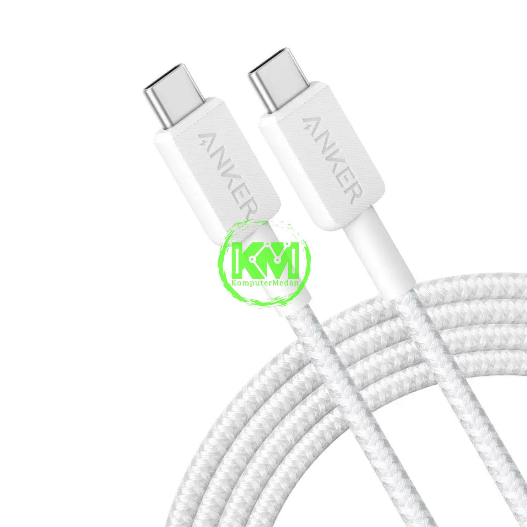 ANKER 322 USB-C TO USB-C CABLE (6FT BRAIDED) - A81F6 WHITE - Image 3