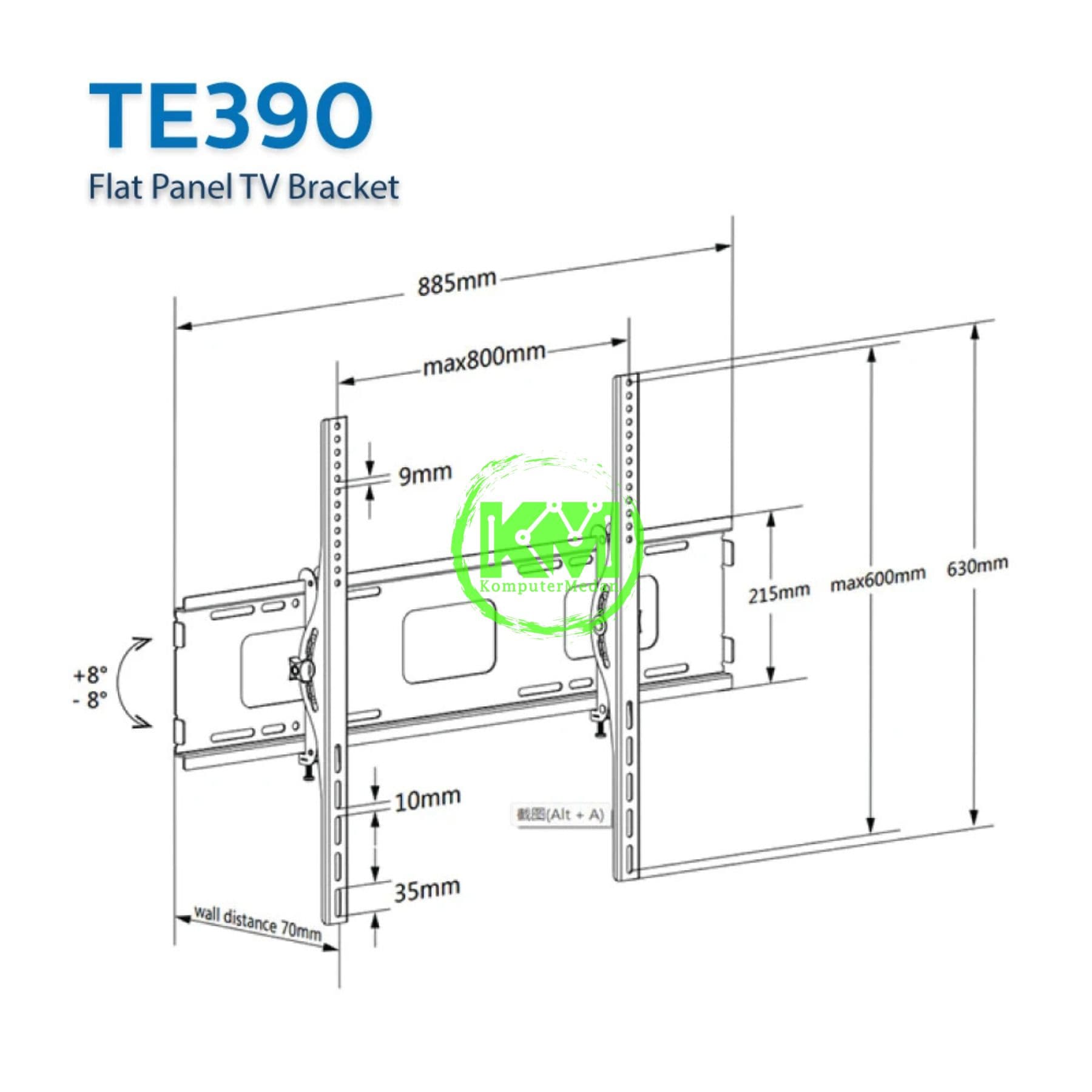 OXIMUS TE390 WALL BRACKET - Image 3