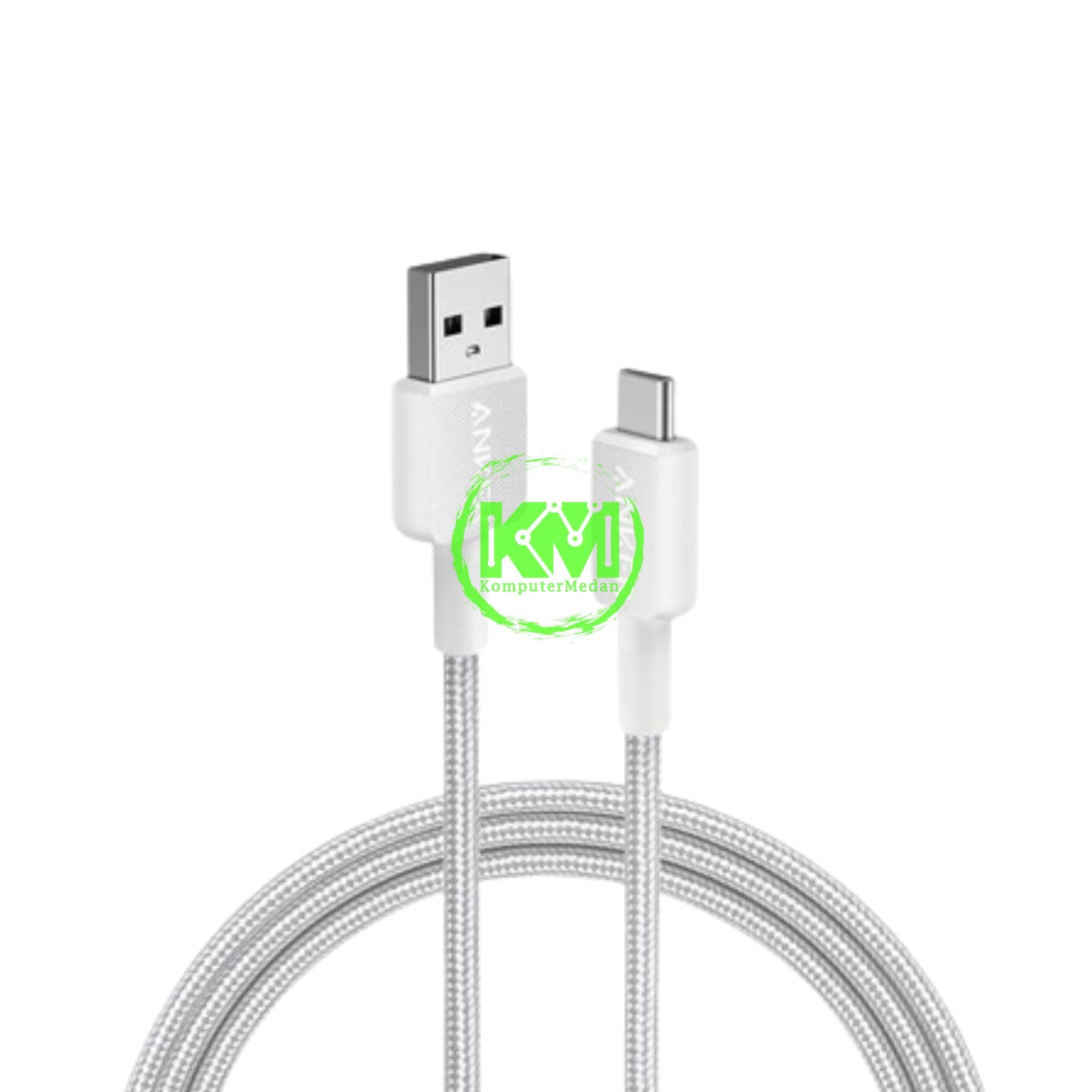 ANKER 322 USB-A TO USB-C CABLE (6FT BRAIDED) - A81H6 WHITE