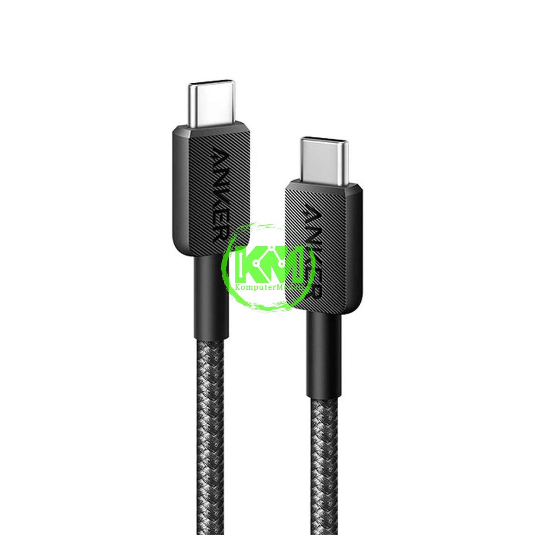 ANKER 322 USB-C TO USB-C CABLE (3FT BRAIDED) - A81F5 BLACK - Image 2