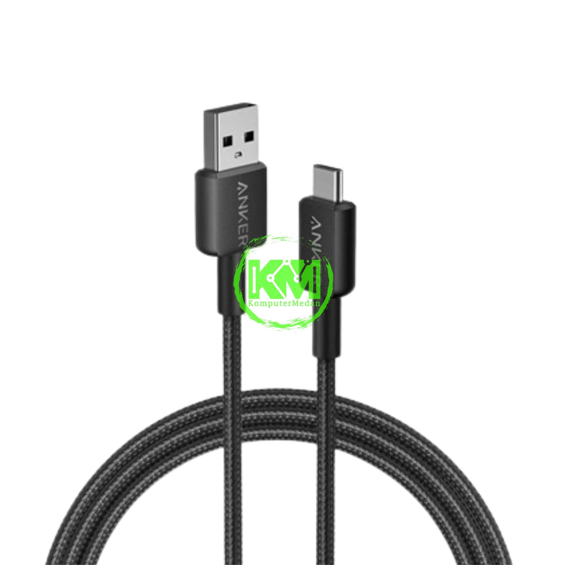ANKER 322 USB-A TO USB-C CABLE (3FT BRAIDED) - A81H5 BLACK - Image 1