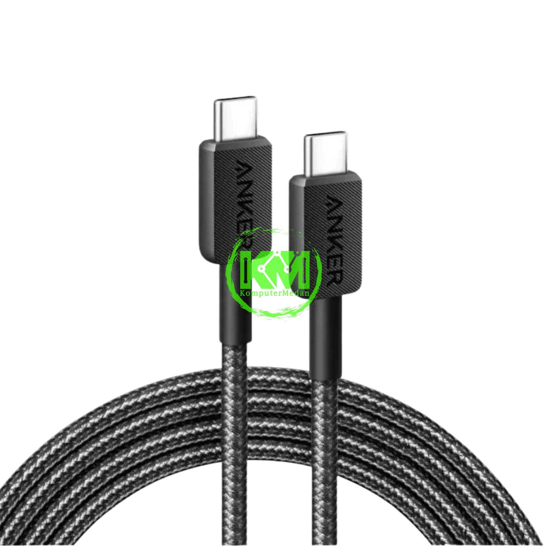ANKER 322 USB-C TO USB-C CABLE (3FT BRAIDED) - A81F5 BLACK