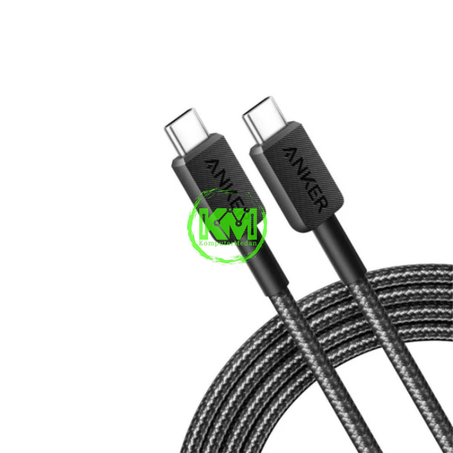 ANKER 322 USB-C TO USB-C CABLE (3FT BRAIDED) - A81F5 BLACK - Image 3