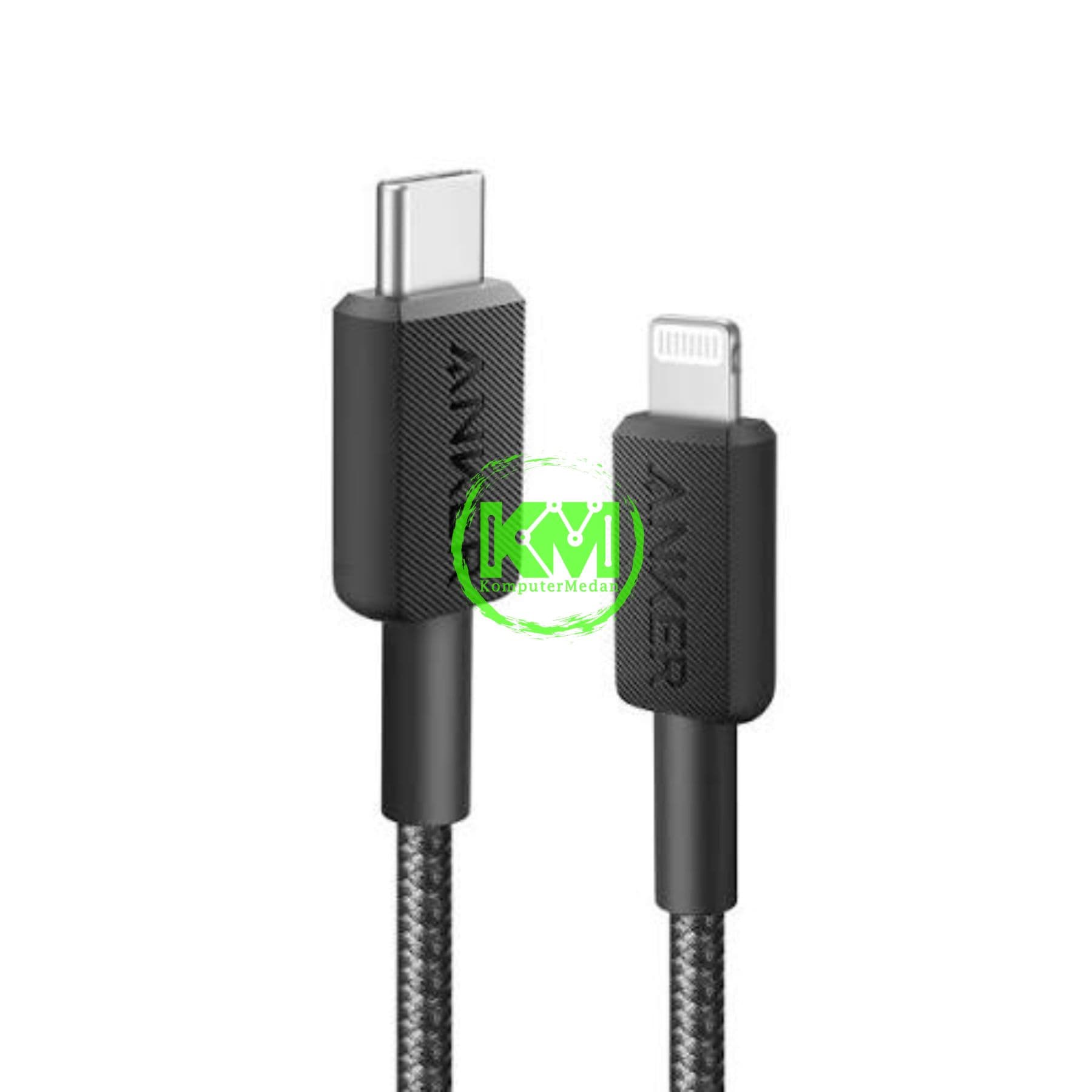 ANKER 322 USB-C LIGHTNING CABLE (6FT BRAIDED BLACK) - A81B6 BLACK - Image 2