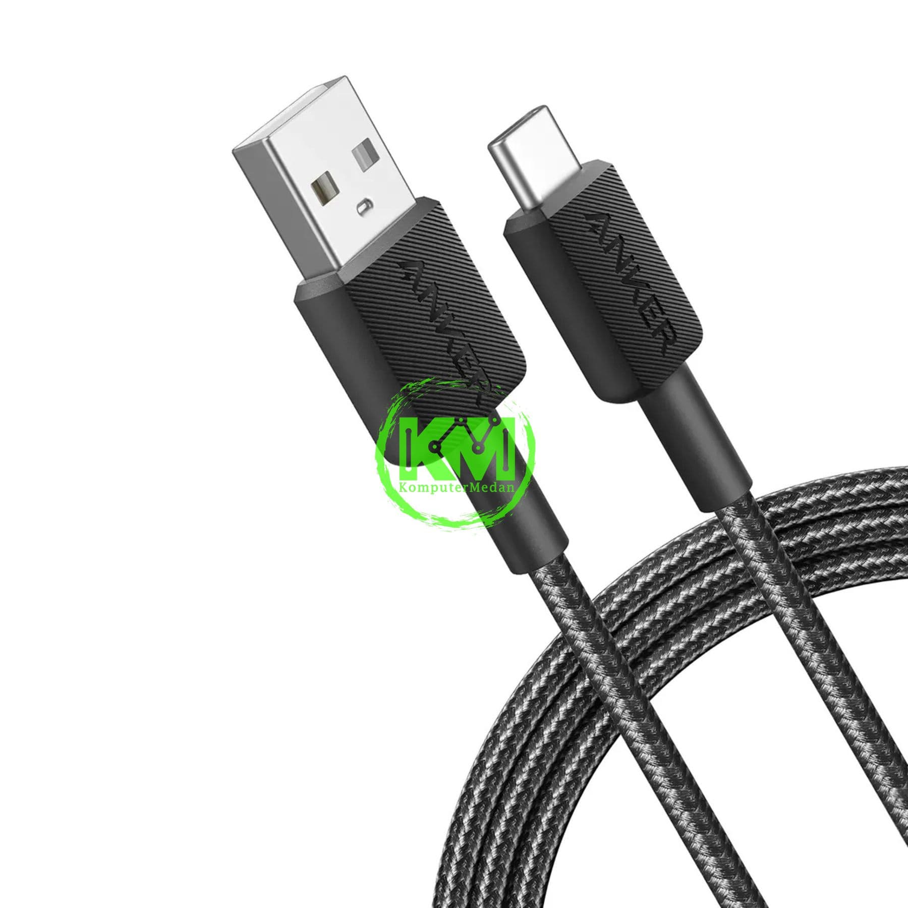ANKER 322 USB-A TO USB-C CABLE (6FT BRAIDED) - A81H6 BLACK - Image 3