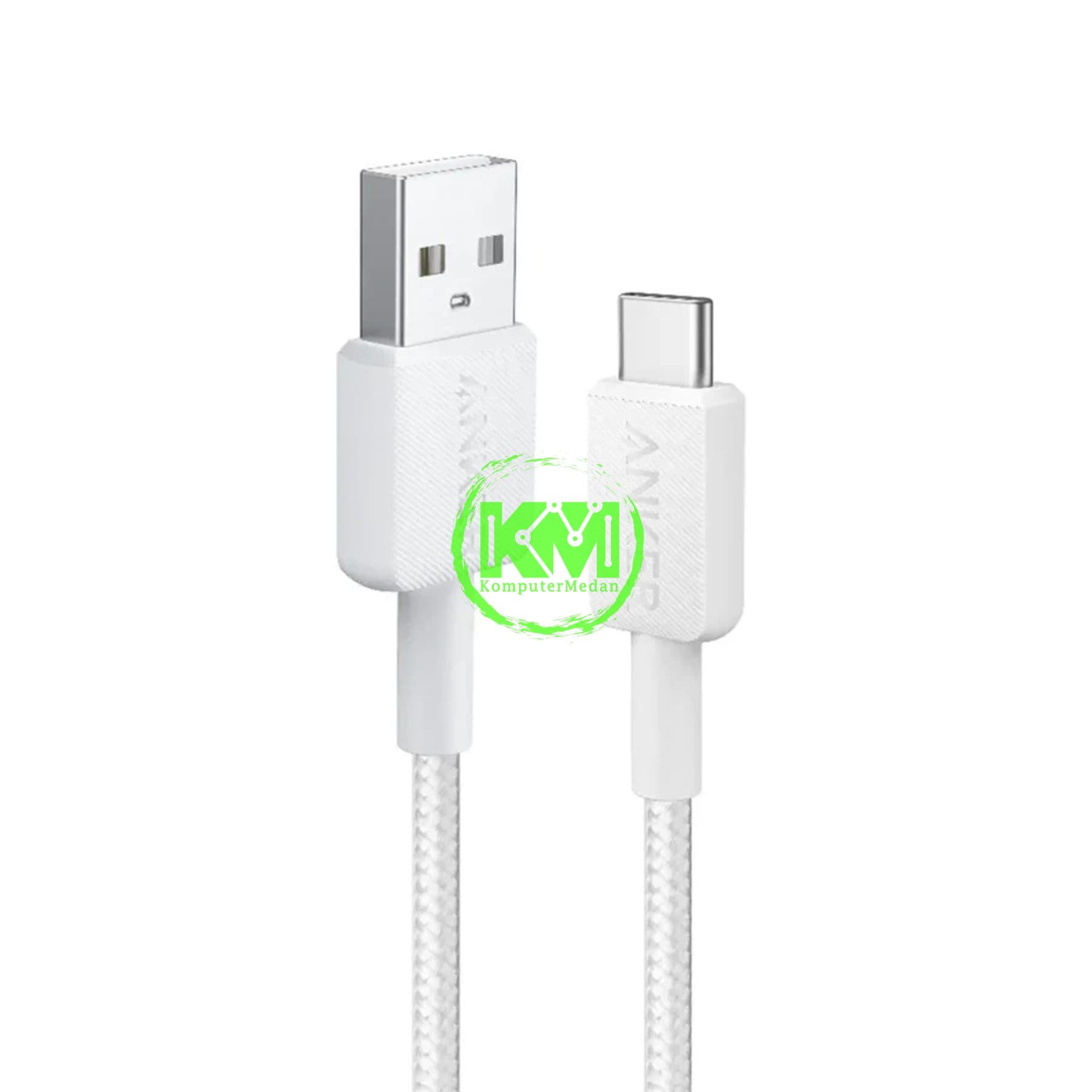 ANKER 322 USB-A TO USB-C CABLE (3FT BRAIDED) - A81H5 WHITE - Image 2