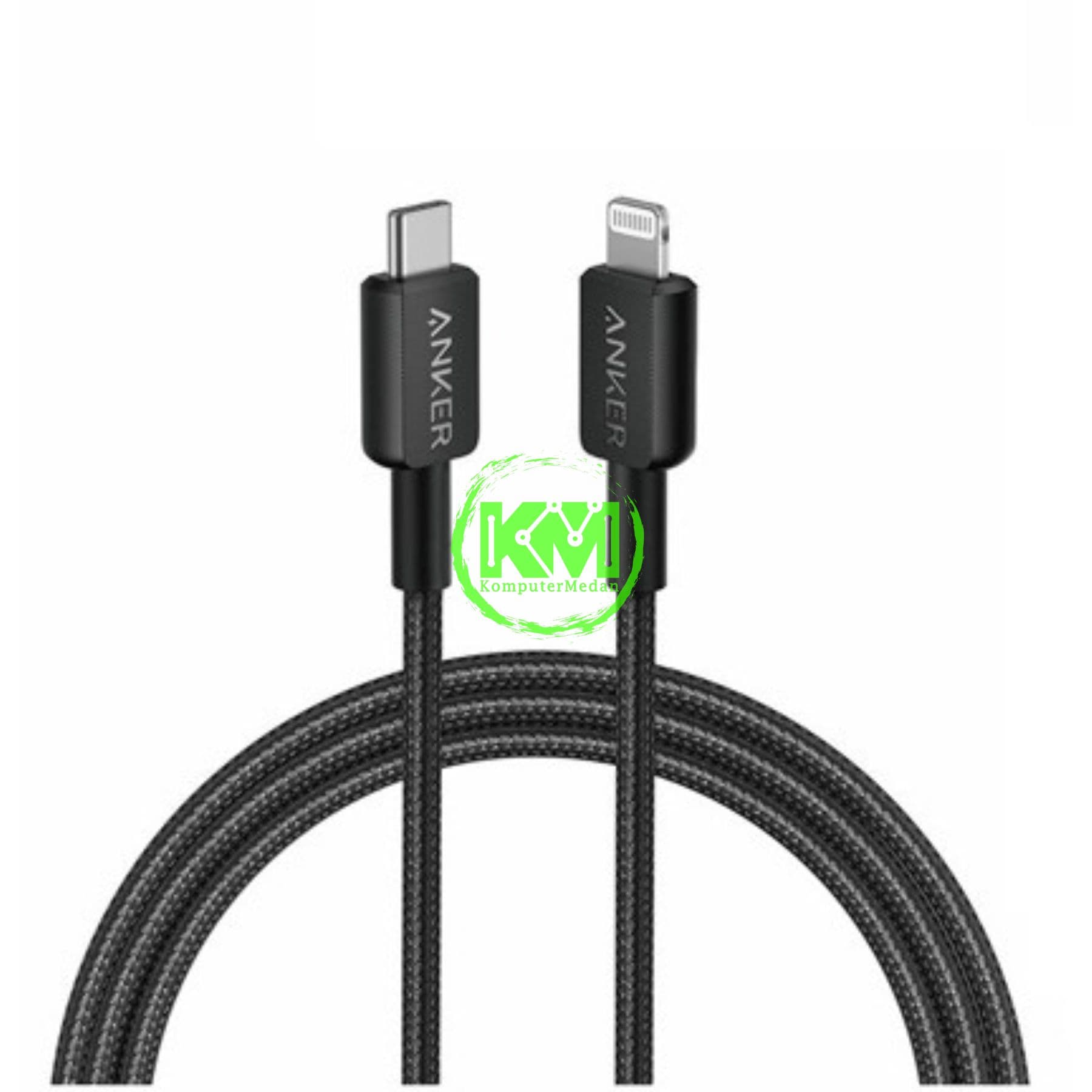 ANKER 322 USB-C LIGHTNING CABLE (6FT BRAIDED BLACK) - A81B6 BLACK