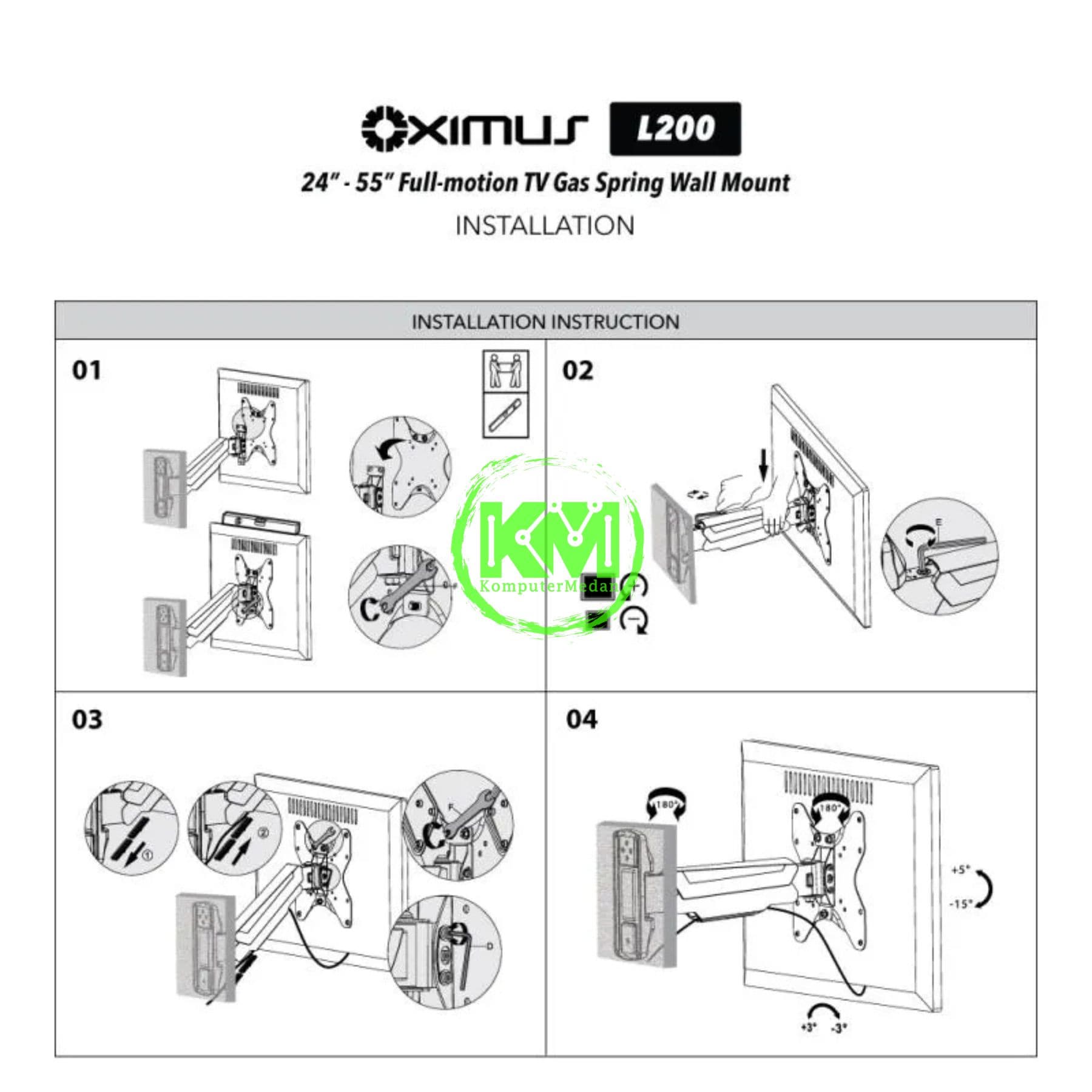 OXIMUS L200 WALL BRACKET - Image 3
