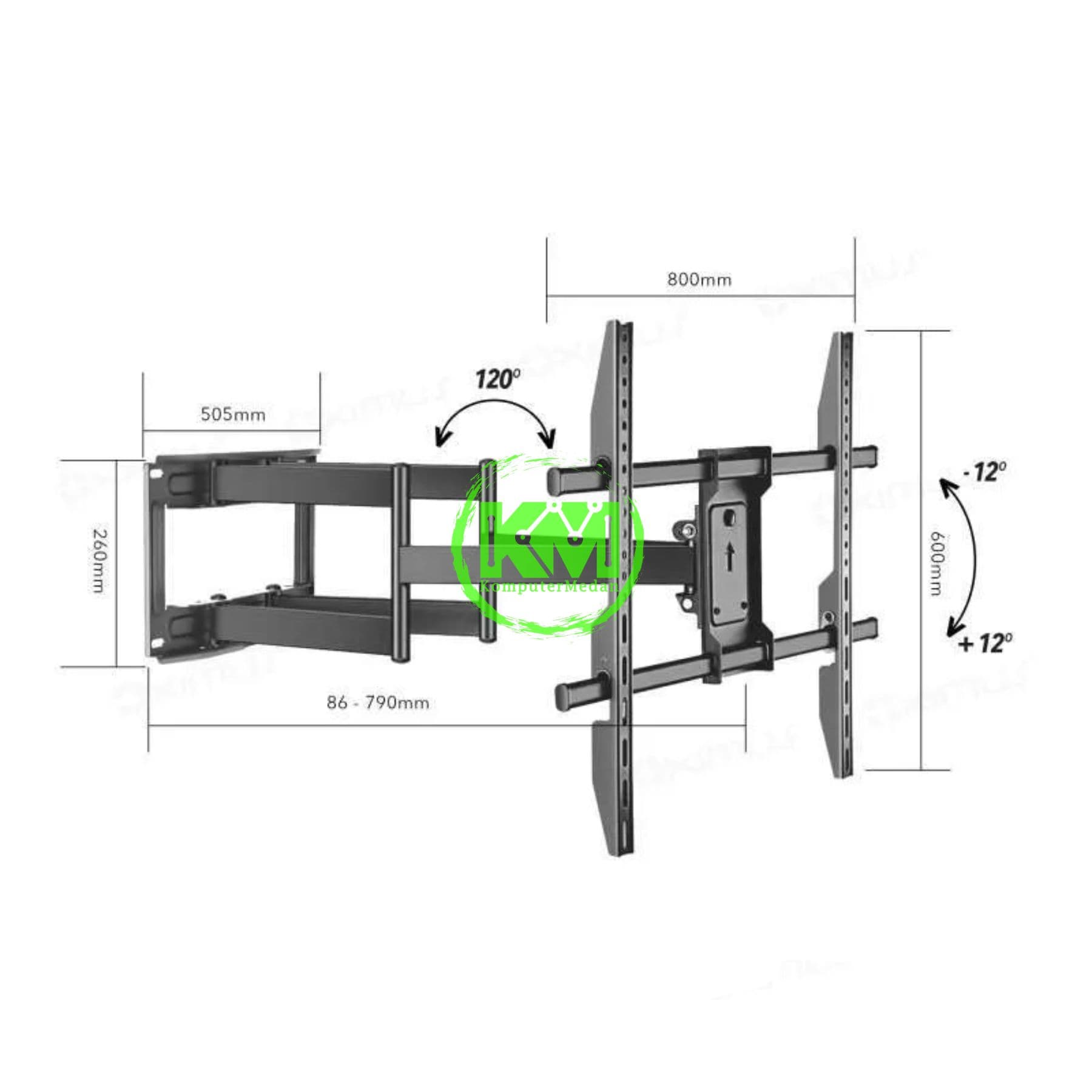OXIMUS L960 WALL BRACKET SWIVEL - Image 2