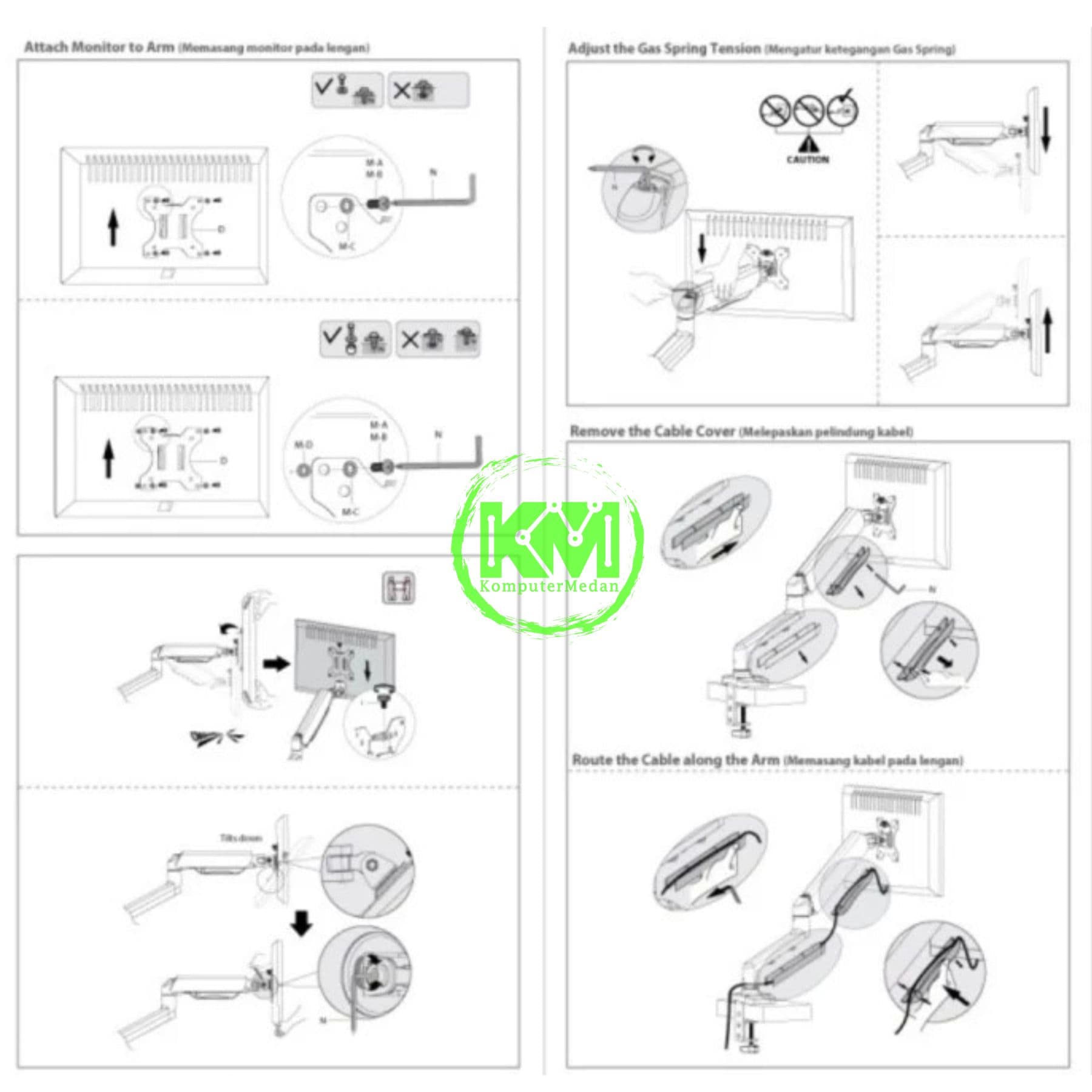 OXIMUS ZDP1118 DESK BRACKET WHITE - Image 5