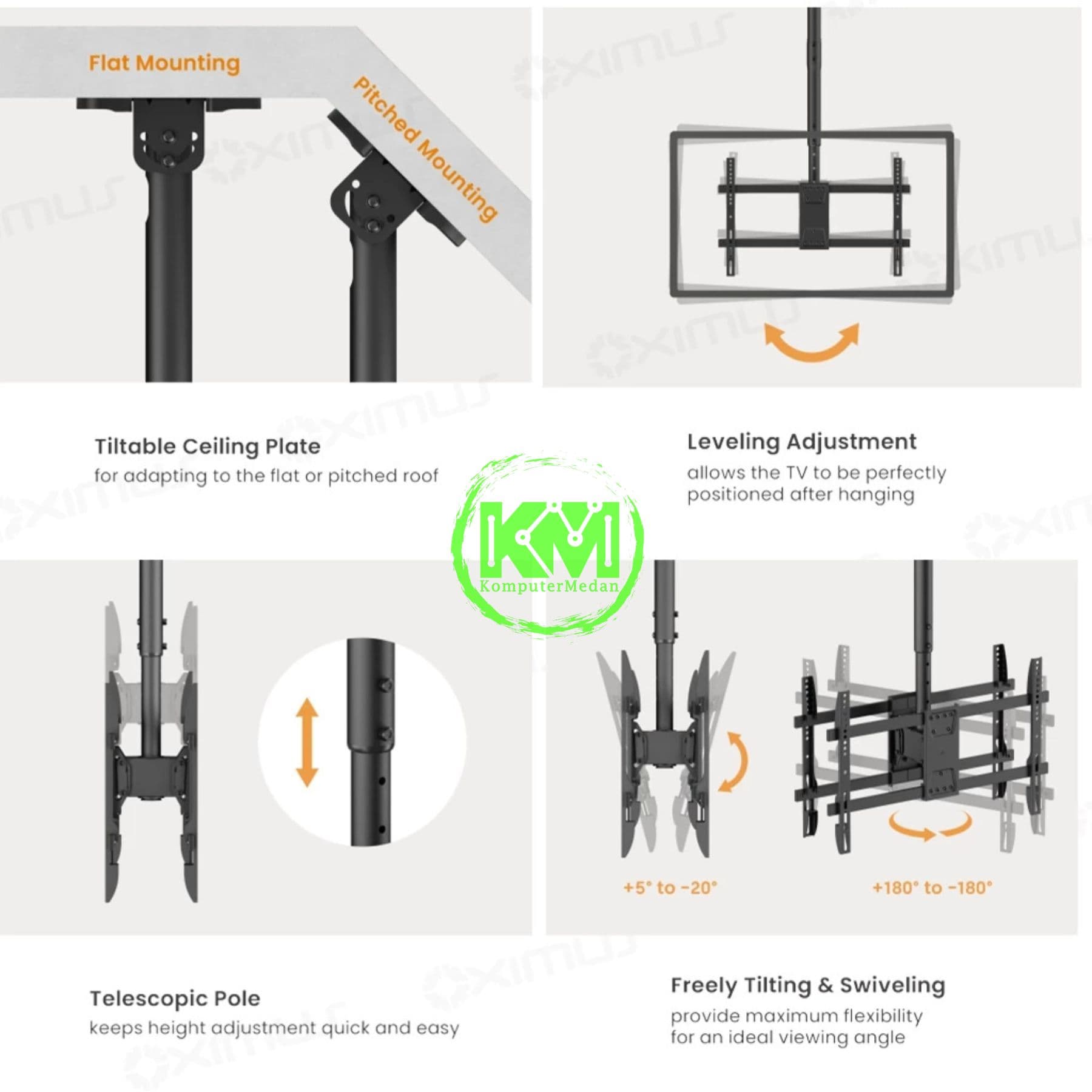 OXIMUS CB15B CEILING BRACKET - Image 3