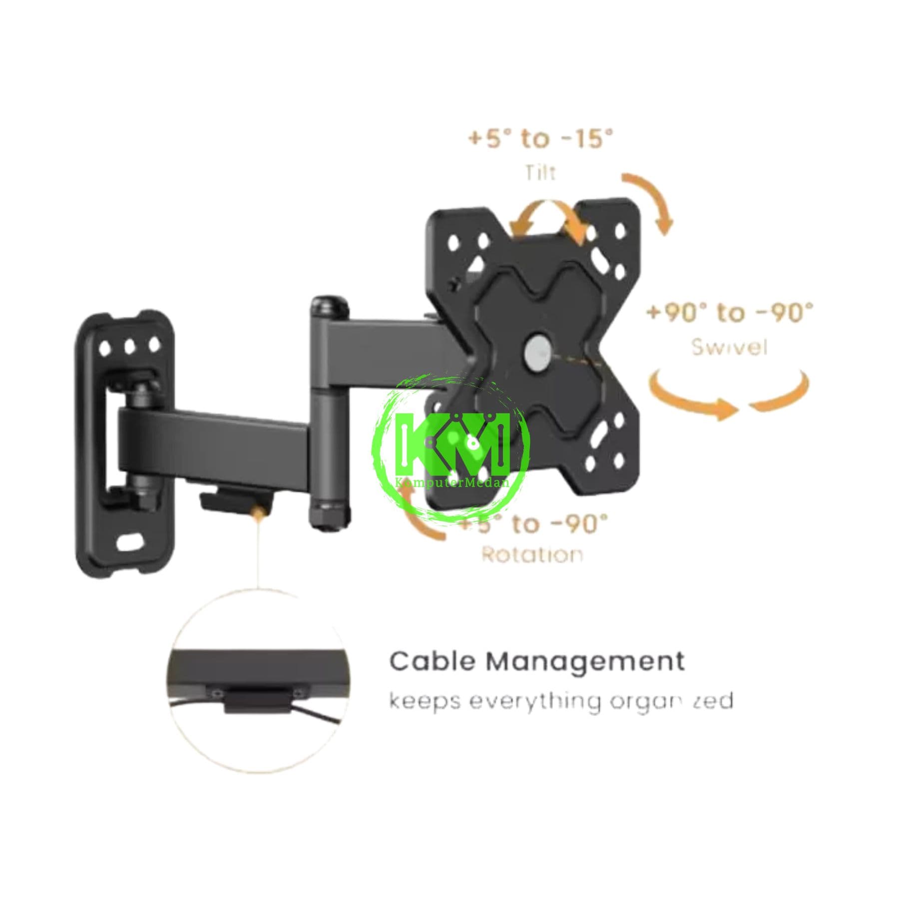 OXIMUS L10A WALL BRACKET BLACK - Image 2
