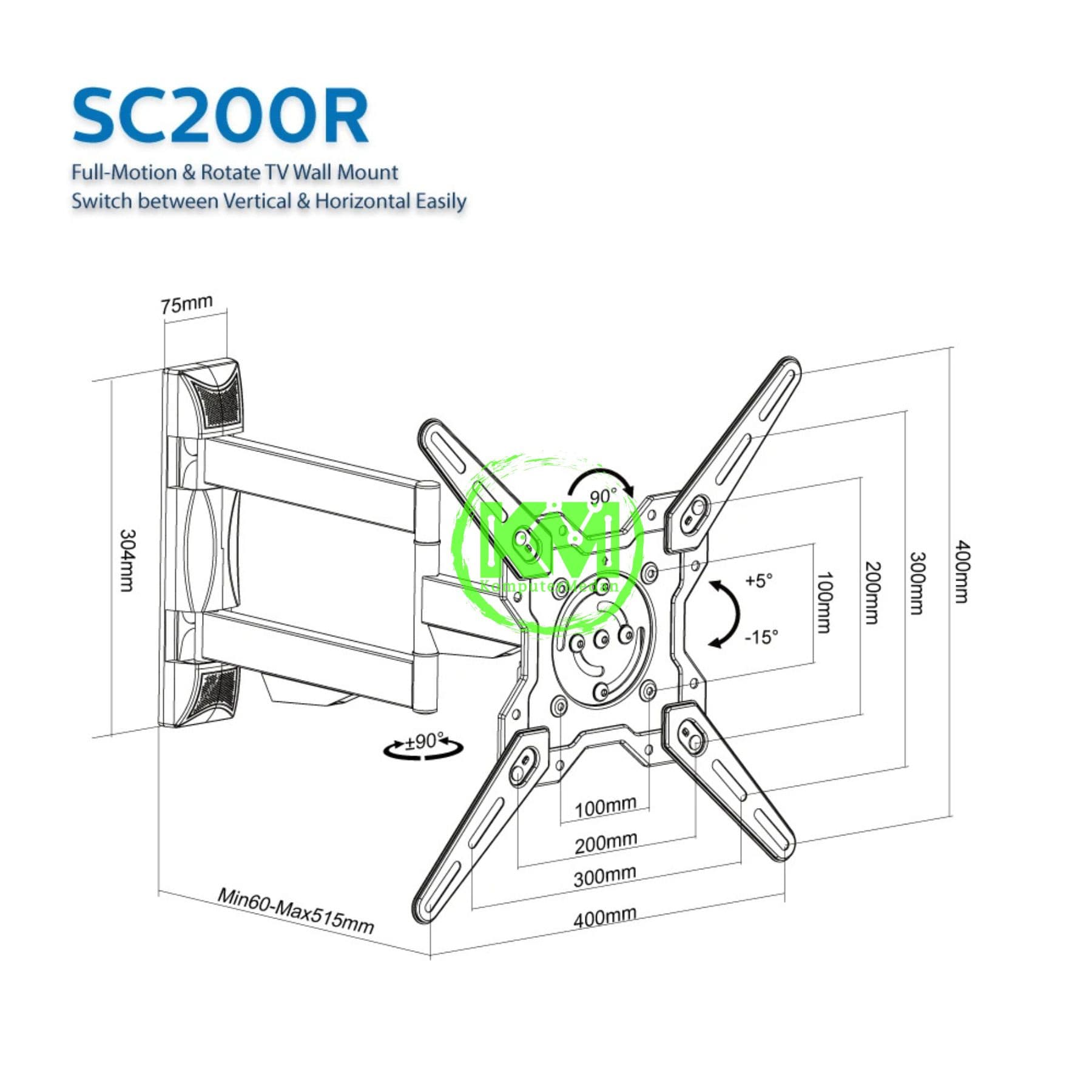 OXIMUS SC200R ROTATE WALL BRACKET - Image 3