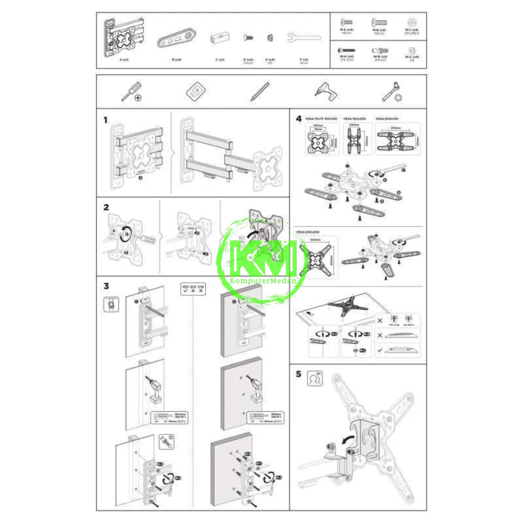 OXIMUS L10D WALL BRACKET BLACK - Image 3