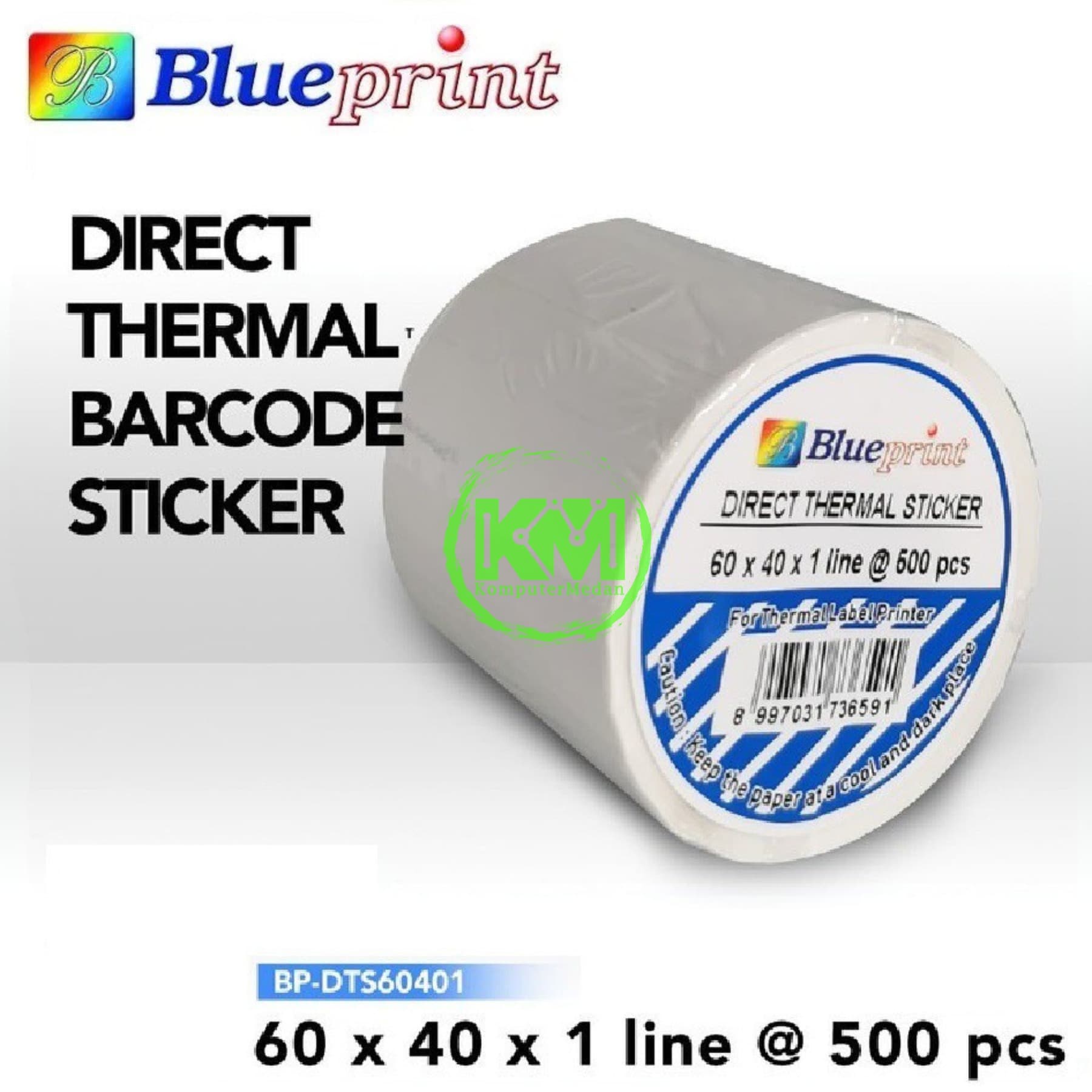 BLUEPRINT DIRECT THERMAL STICKER 60x40x1 @500pcs