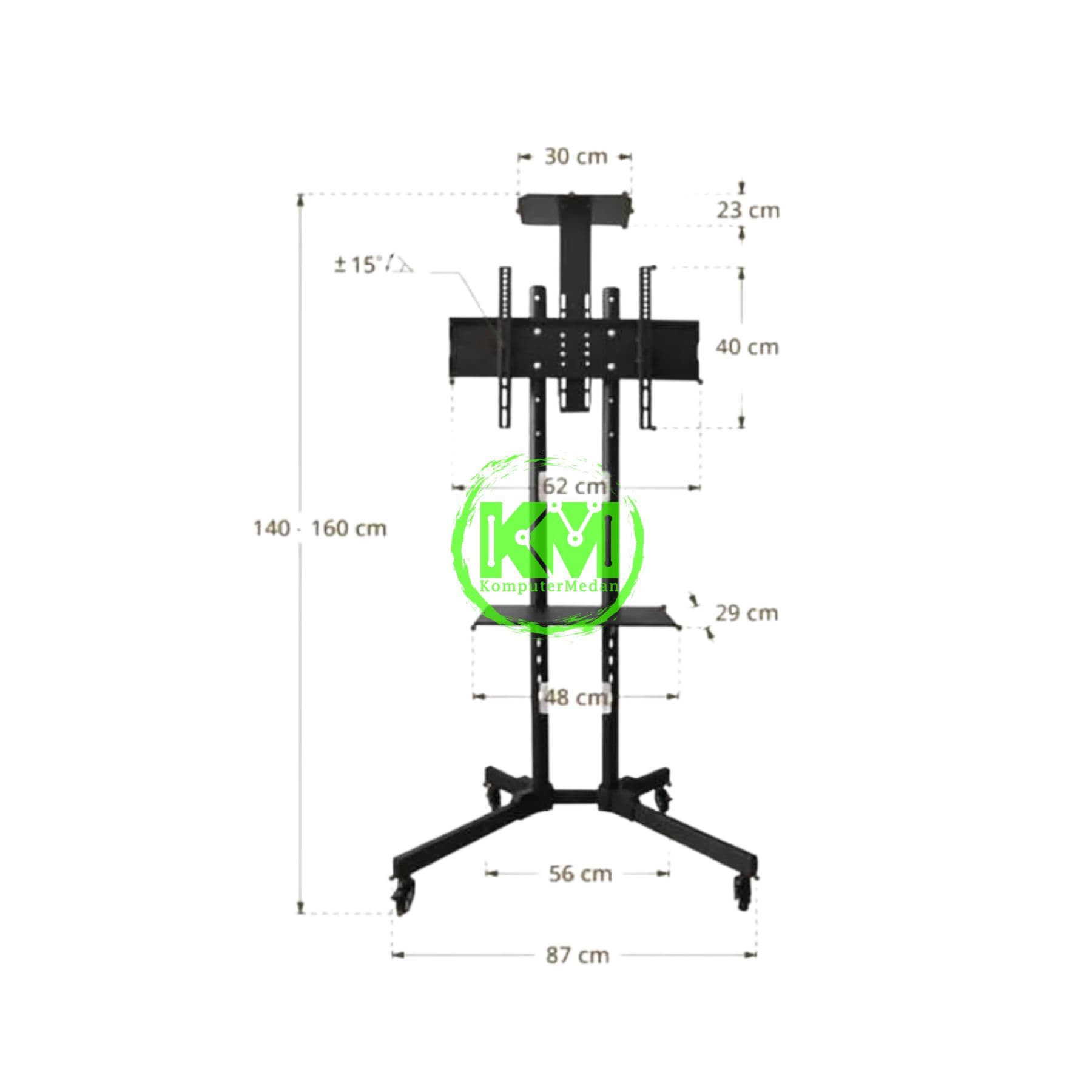 OXIMUS TC1500 STANDING TV CART - Image 2