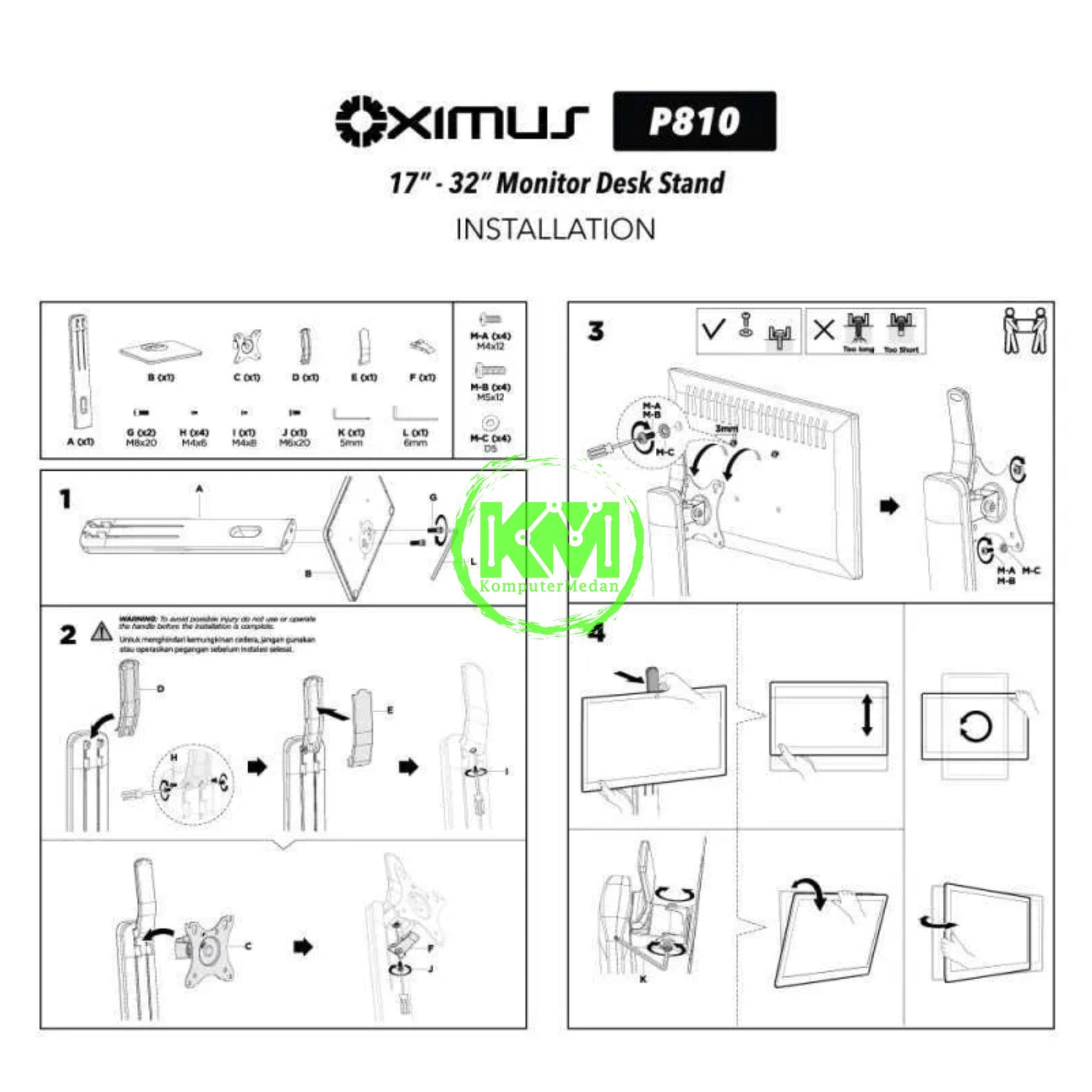 OXIMUS P810 DESK BRACKET - Image 4