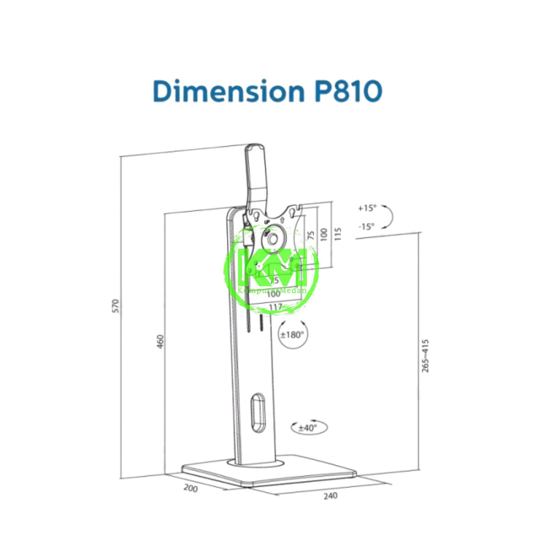 OXIMUS P810 DESK BRACKET - Image 3
