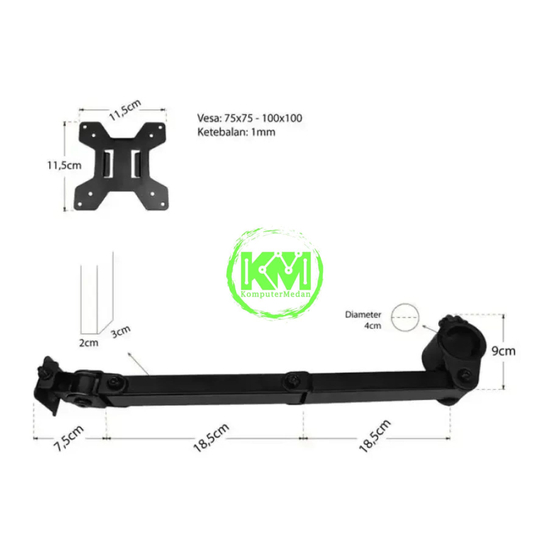 OXIMUS Z02 DESK BRACKET - Image 2
