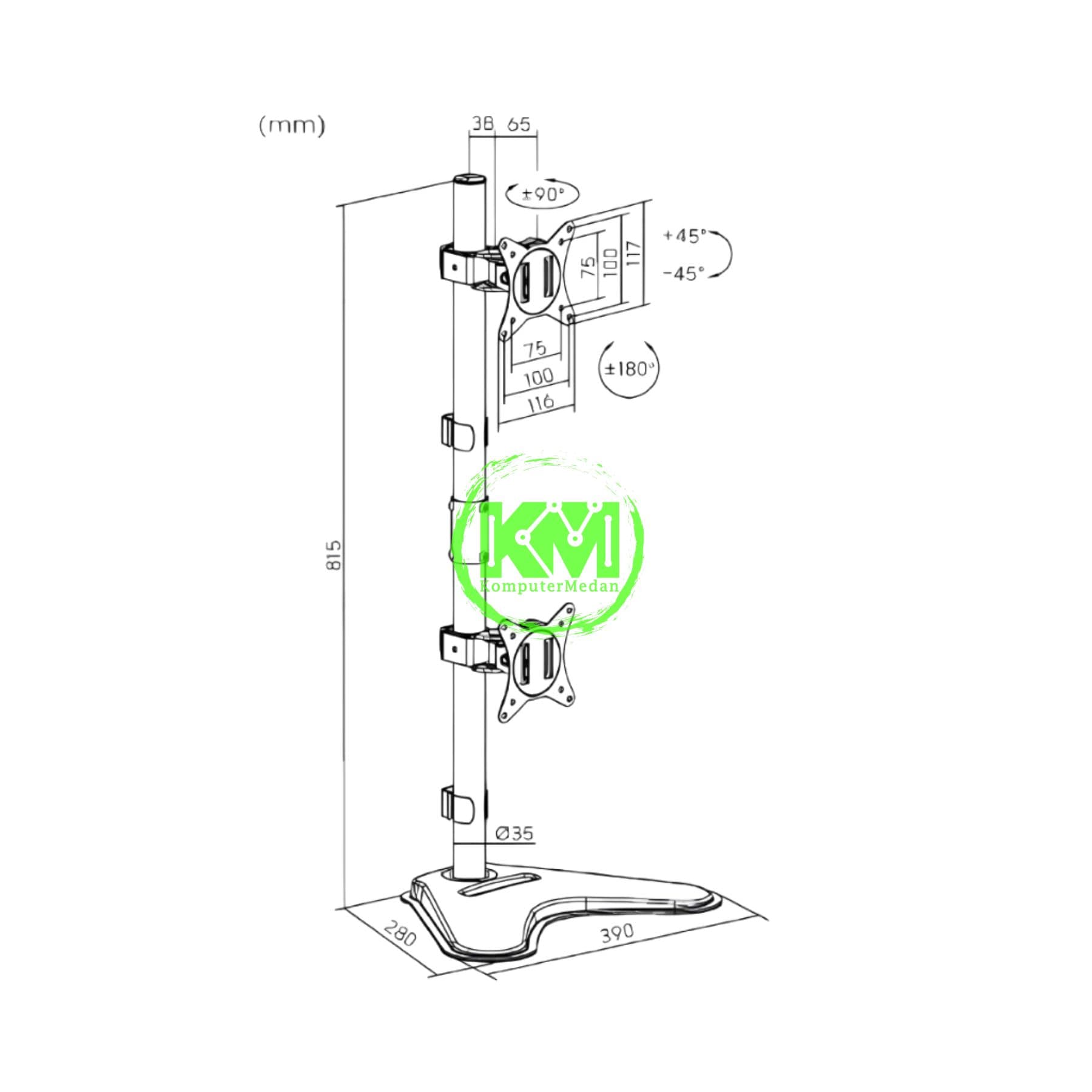 OXIMUS ZL1123 DESK BRACKET - Image 3