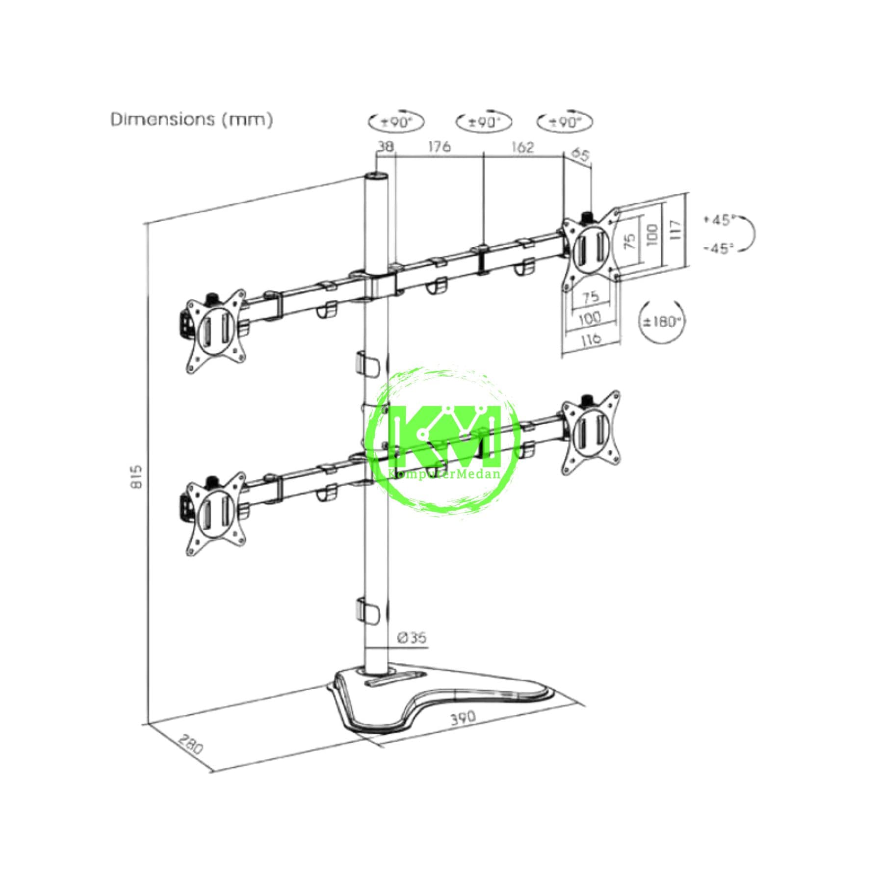 OXIMUS ZL1141 DESK BRACKET - Image 3